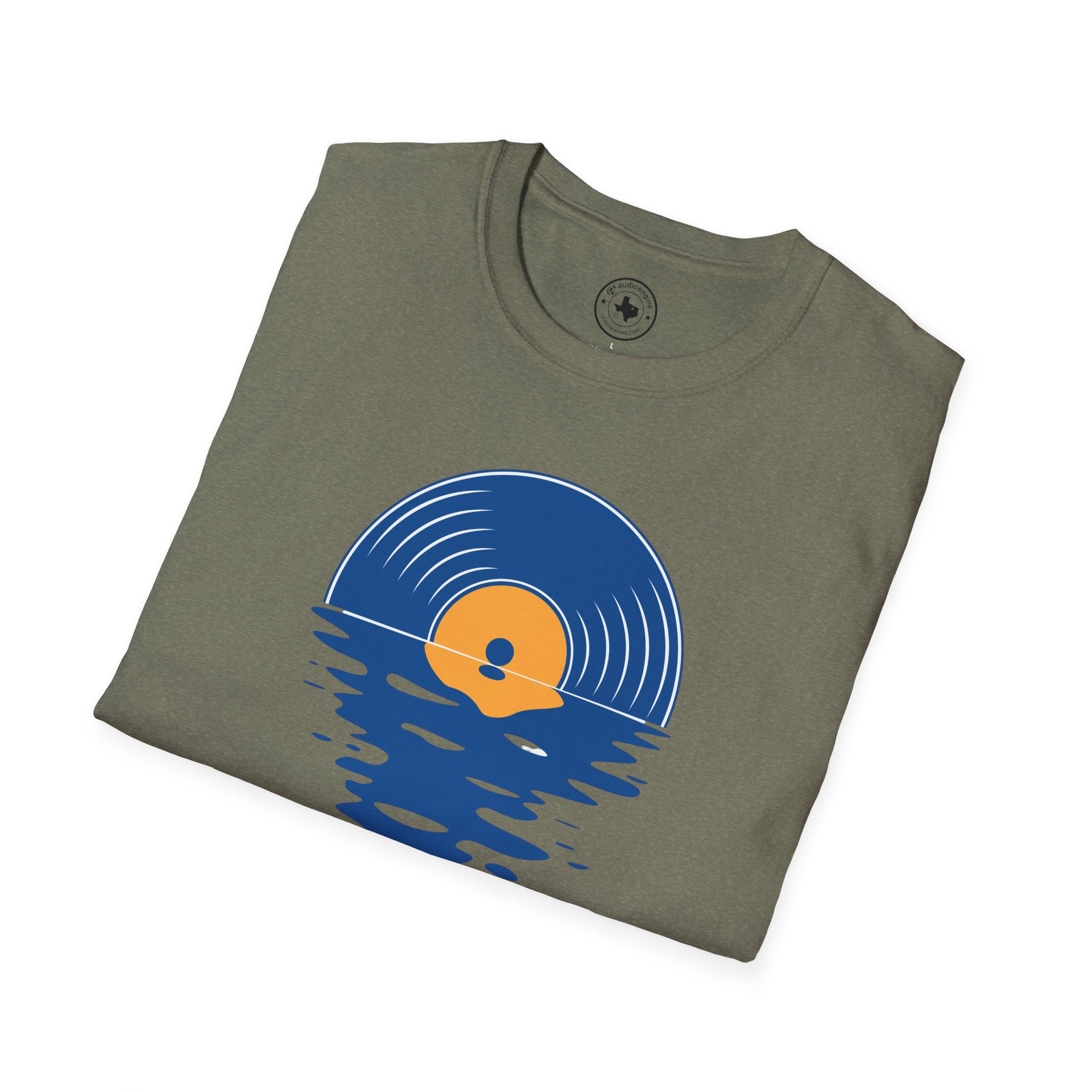 Sunset Vinyl Record T‑Shirt — Retro Music Lake Graphic Tee - Image 184