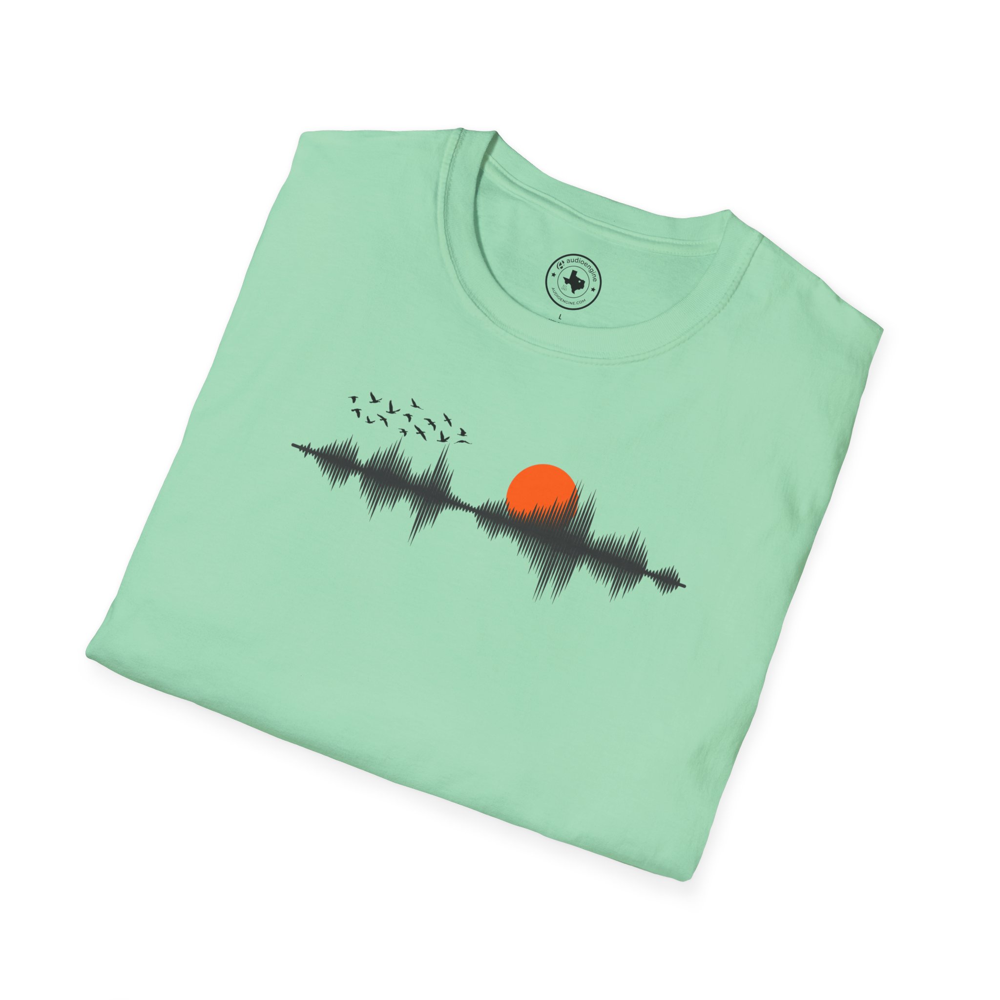 Sunset Soundwave T-Shirt — Minimal Nature Waveform Tee - Image 76