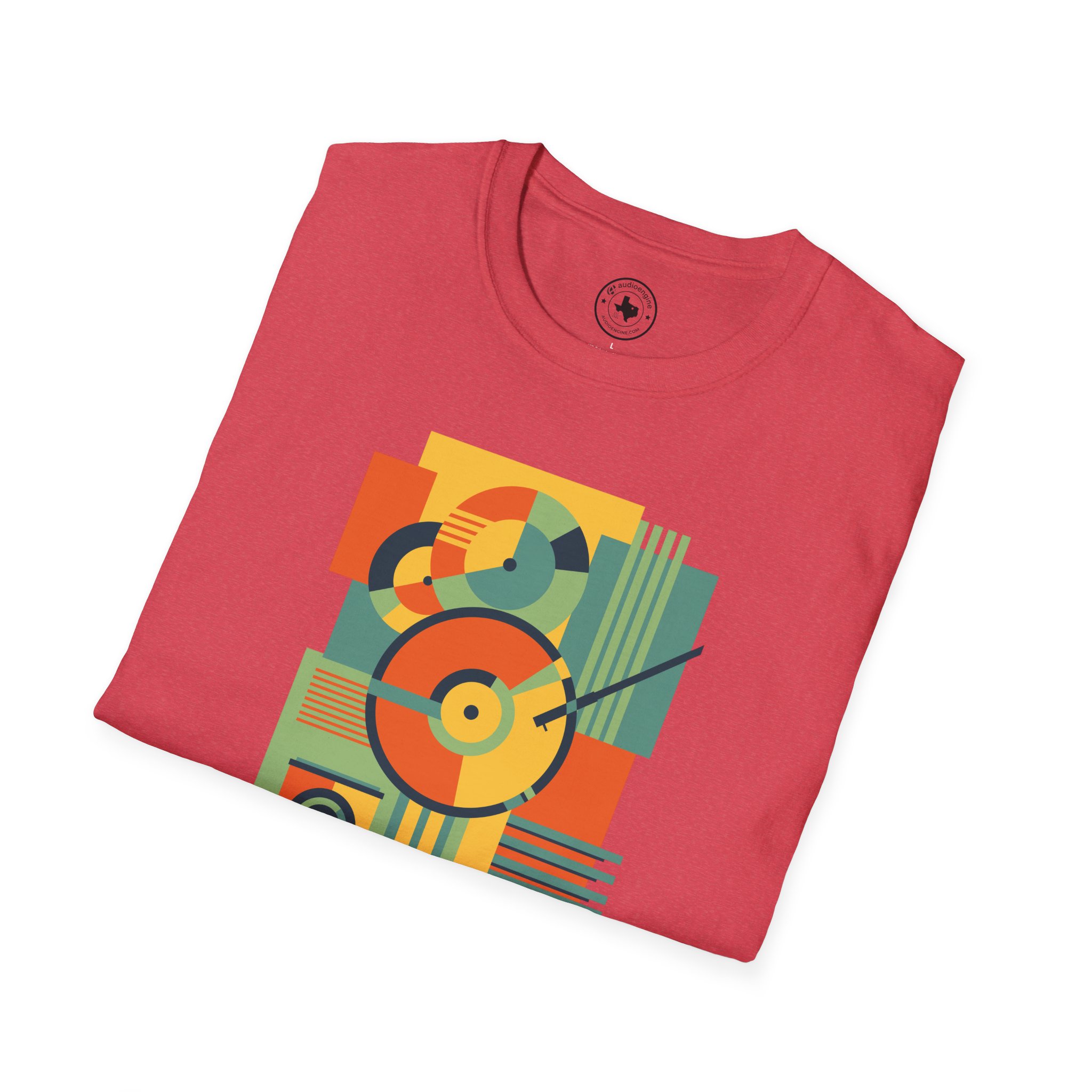 Retro Geometric Vinyl Record T-Shirt — Vintage Music Graphic Tee - Image 114
