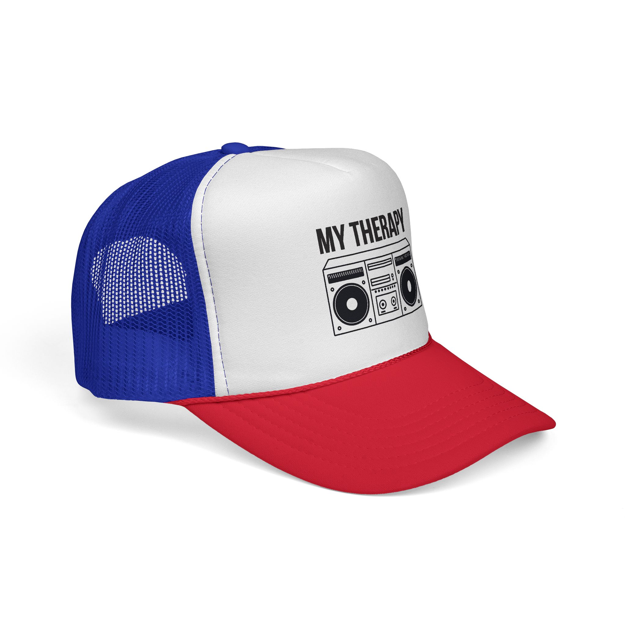 Trucker Cap — "My Therapy" Boombox Mesh Hat - Image 42