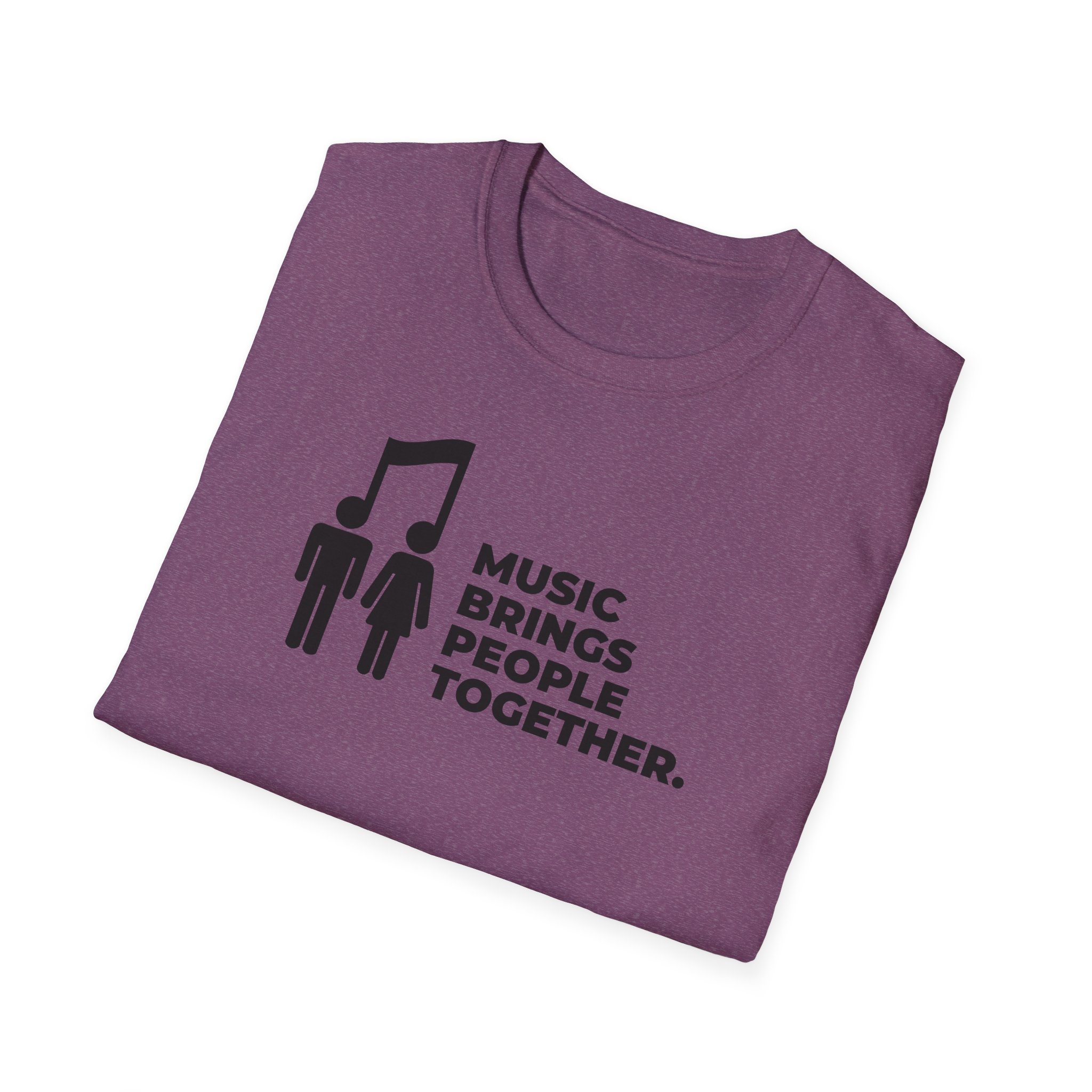 Music Brings People Together Unisex Softstyle T-Shirt - Image 4