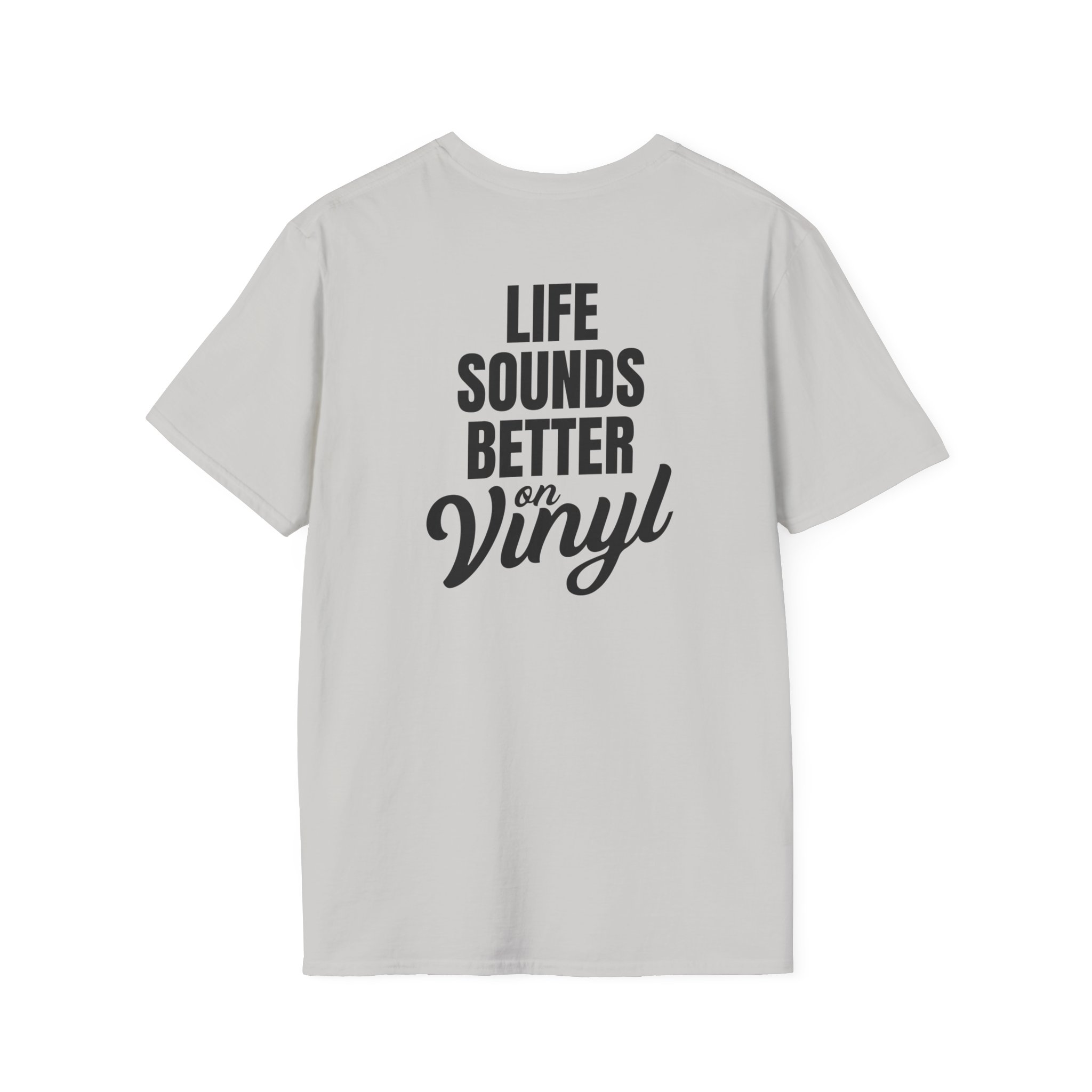 Vinyl Lover Unisex Softstyle T-Shirt - Life Sounds Better on Vinyl - Image 16