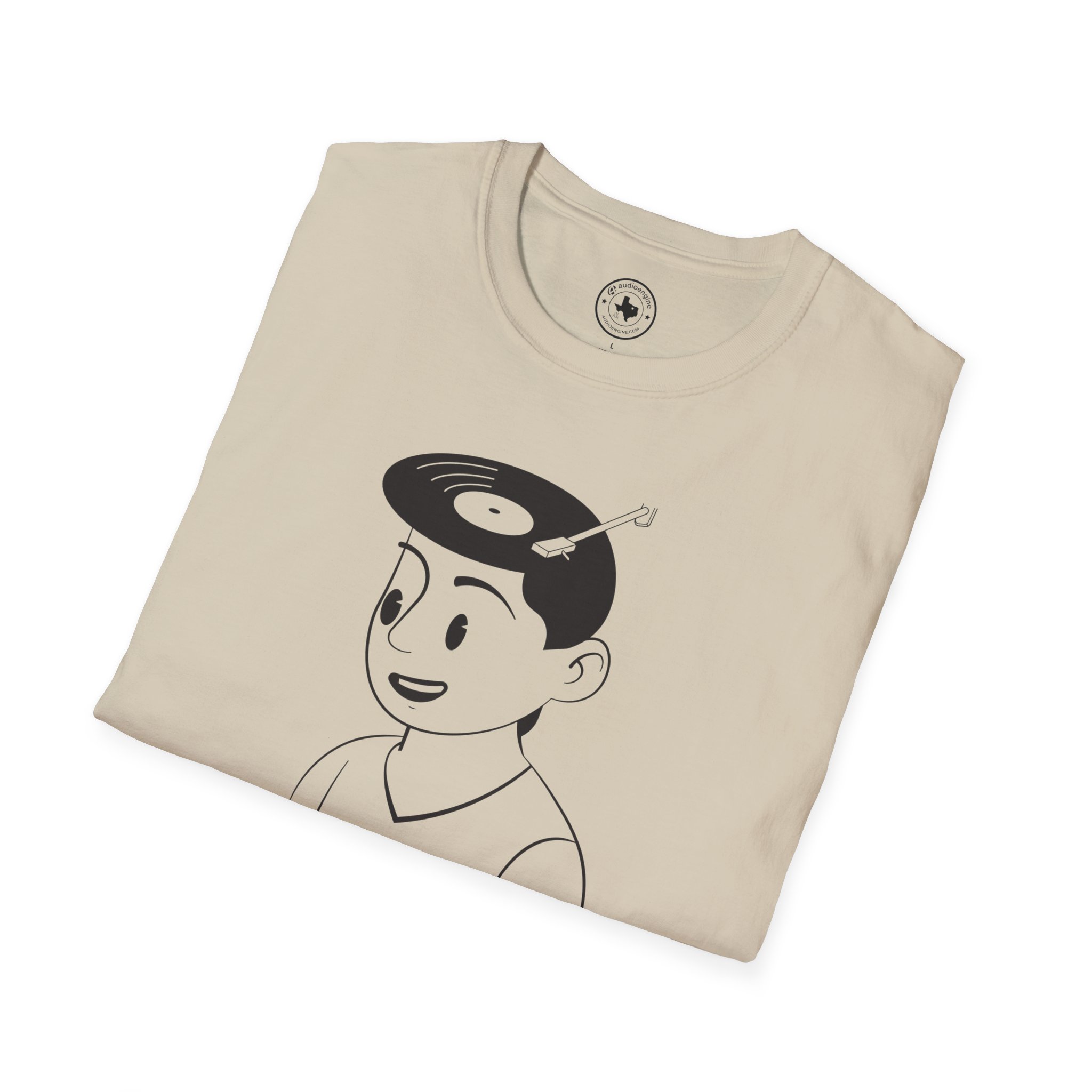 Retro Vinyl Head Illustration T-Shirt - Image 20