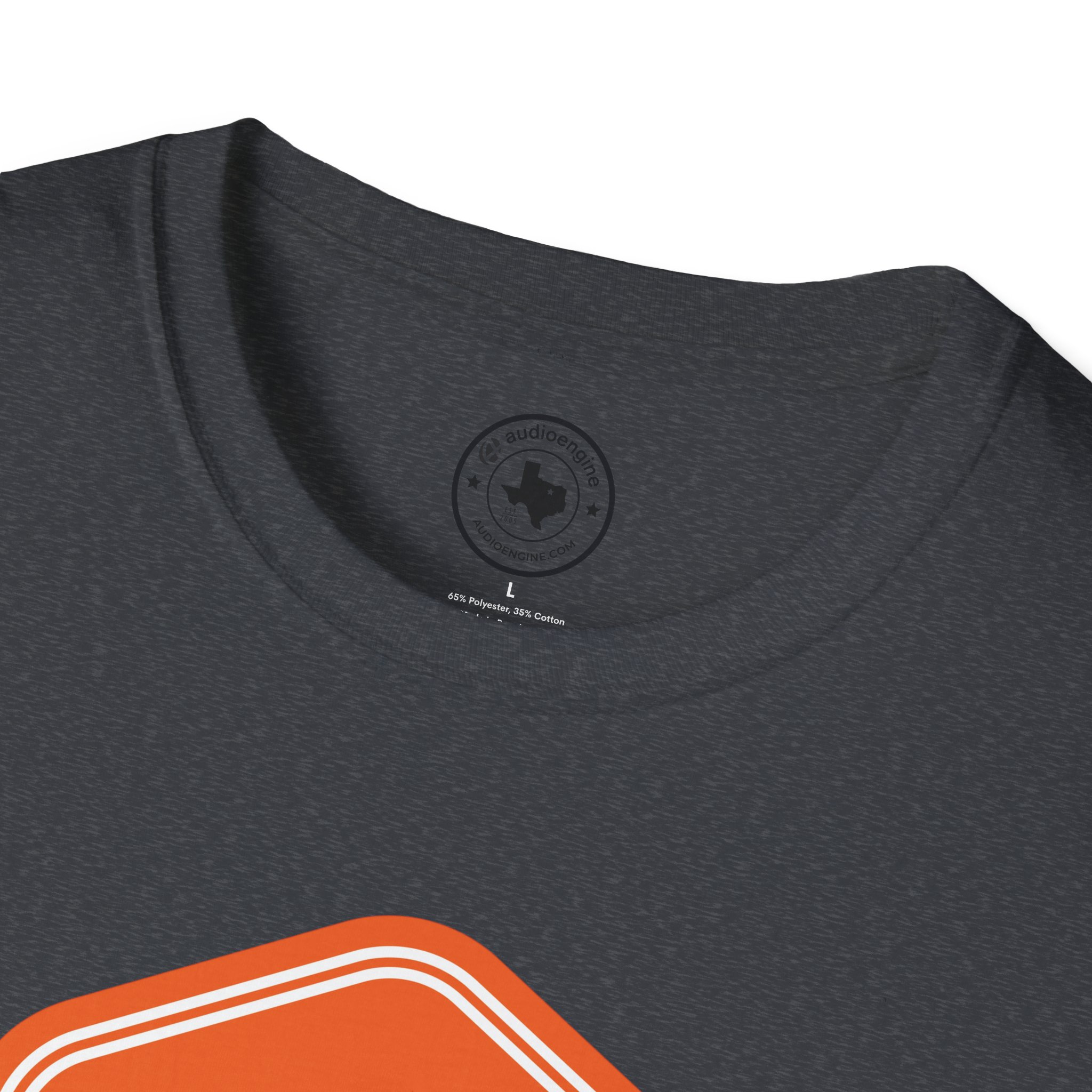 Orange Bass Guitar Badge T-Shirt — Retro Musician Tee for Bass Players - Image 84