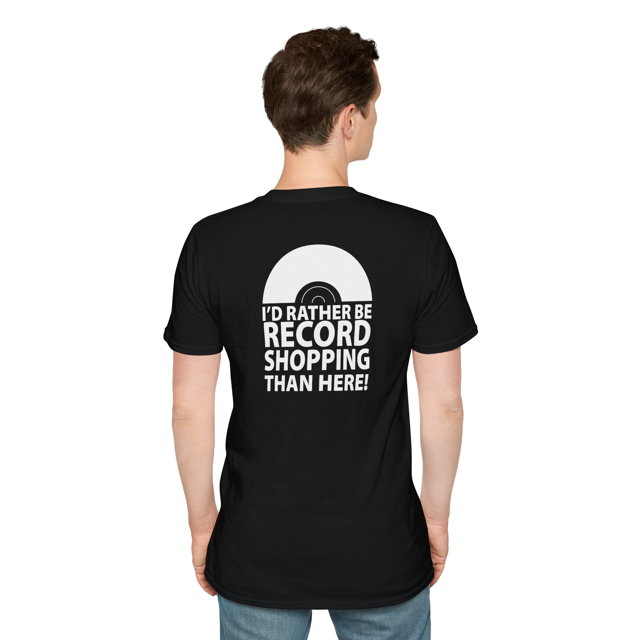Record Shopping T‑Shirt — “I’d Rather Be Record Shopping Than Here!” Vinyl Lover Tee - Image 12