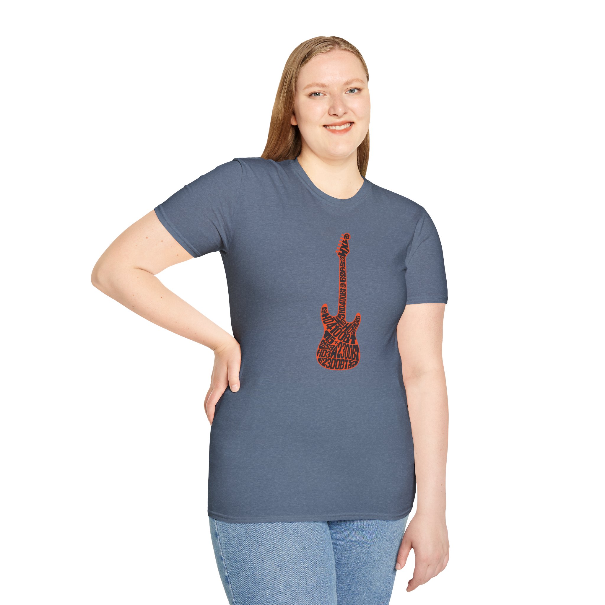 Electric Guitar Graphic T‑Shirt — Red Pattern Rock Music Tee - Image 115