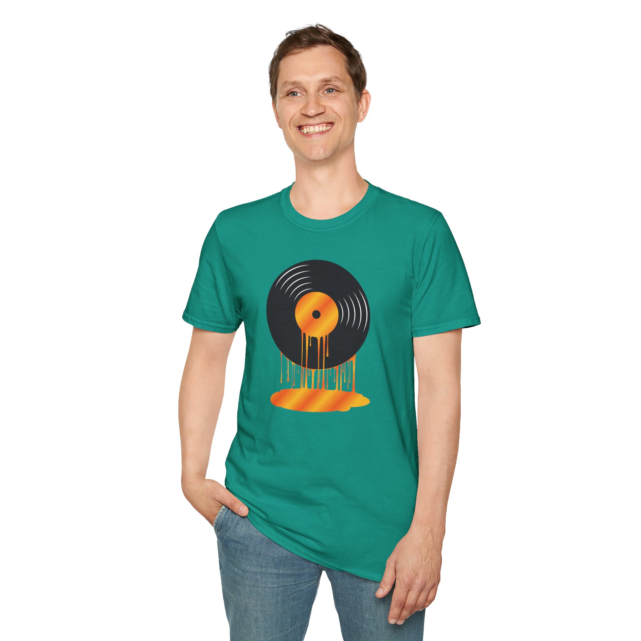 Melting Vinyl Record T-Shirt – Retro Music Tee - Image 87