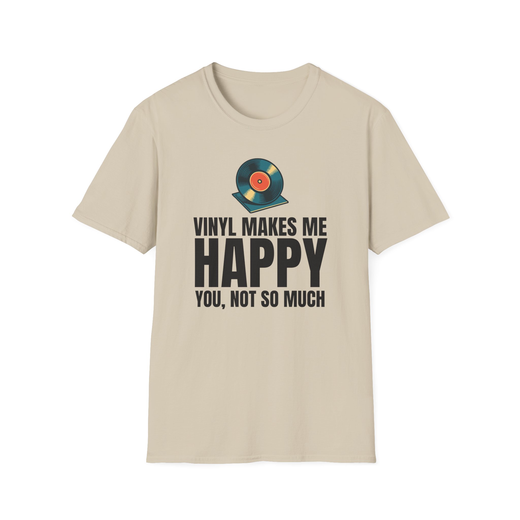 Vinyl Makes Me Happy Unisex T-Shirt - Image 16