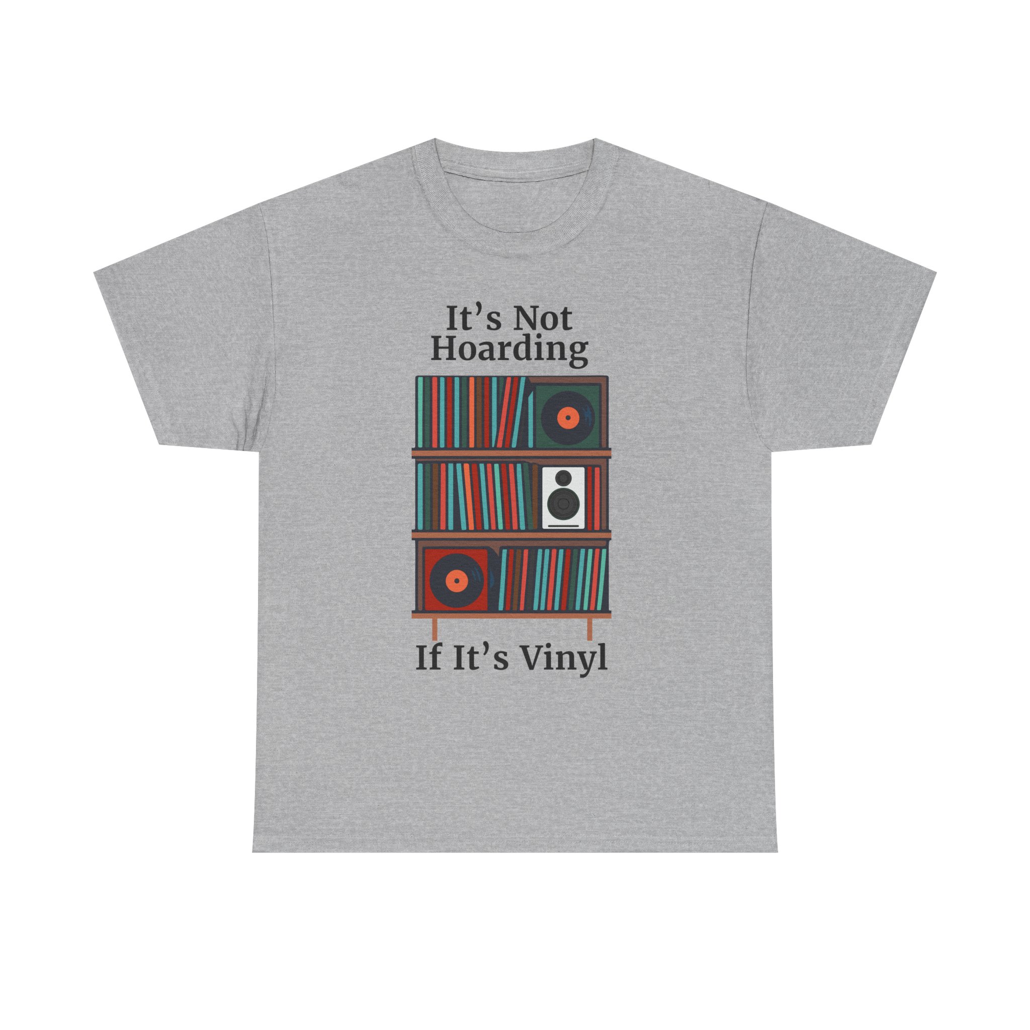 Vinyl Lover's Tee, Music Enthusiast Shirt, Record Collector Gift, Unique Vinyl Print T-Shirt, It's Not Hoarding If It's Vinyl - Image 13