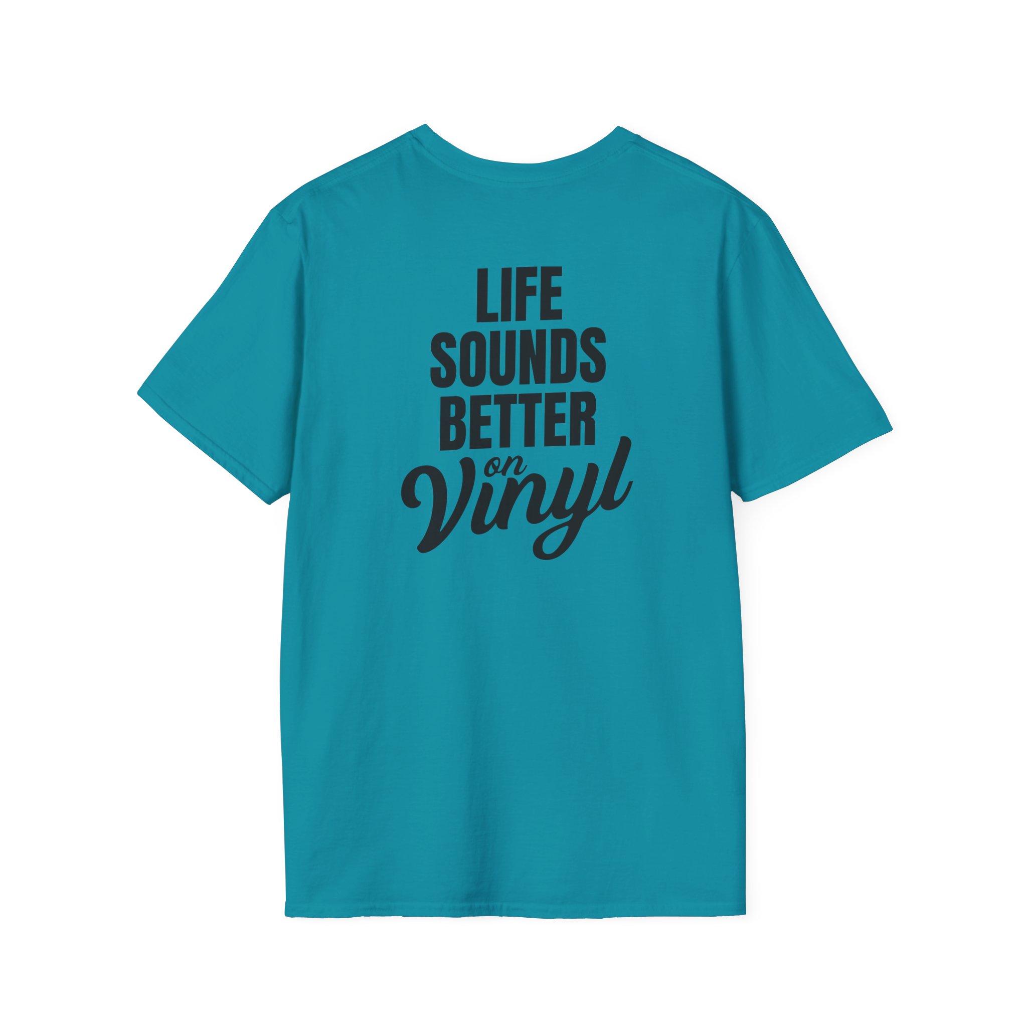 Vinyl Lover Unisex Softstyle T-Shirt - Life Sounds Better on Vinyl - Image 44