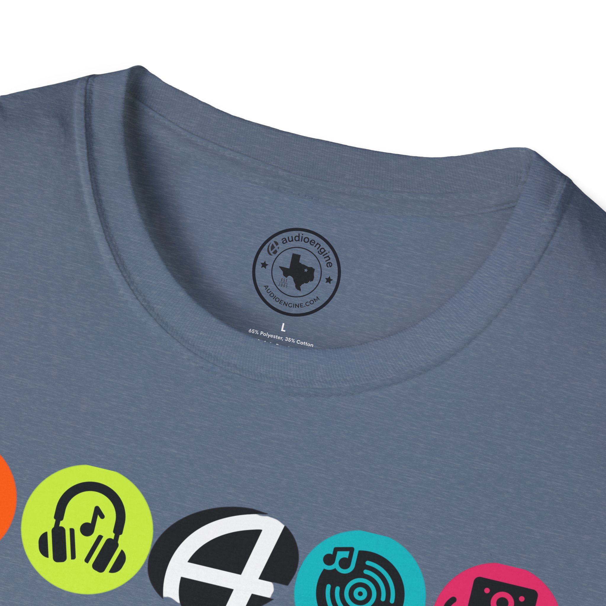 Music Icon Row T-Shirt — Colorful Band Equipment Graphic Tee - Image 75