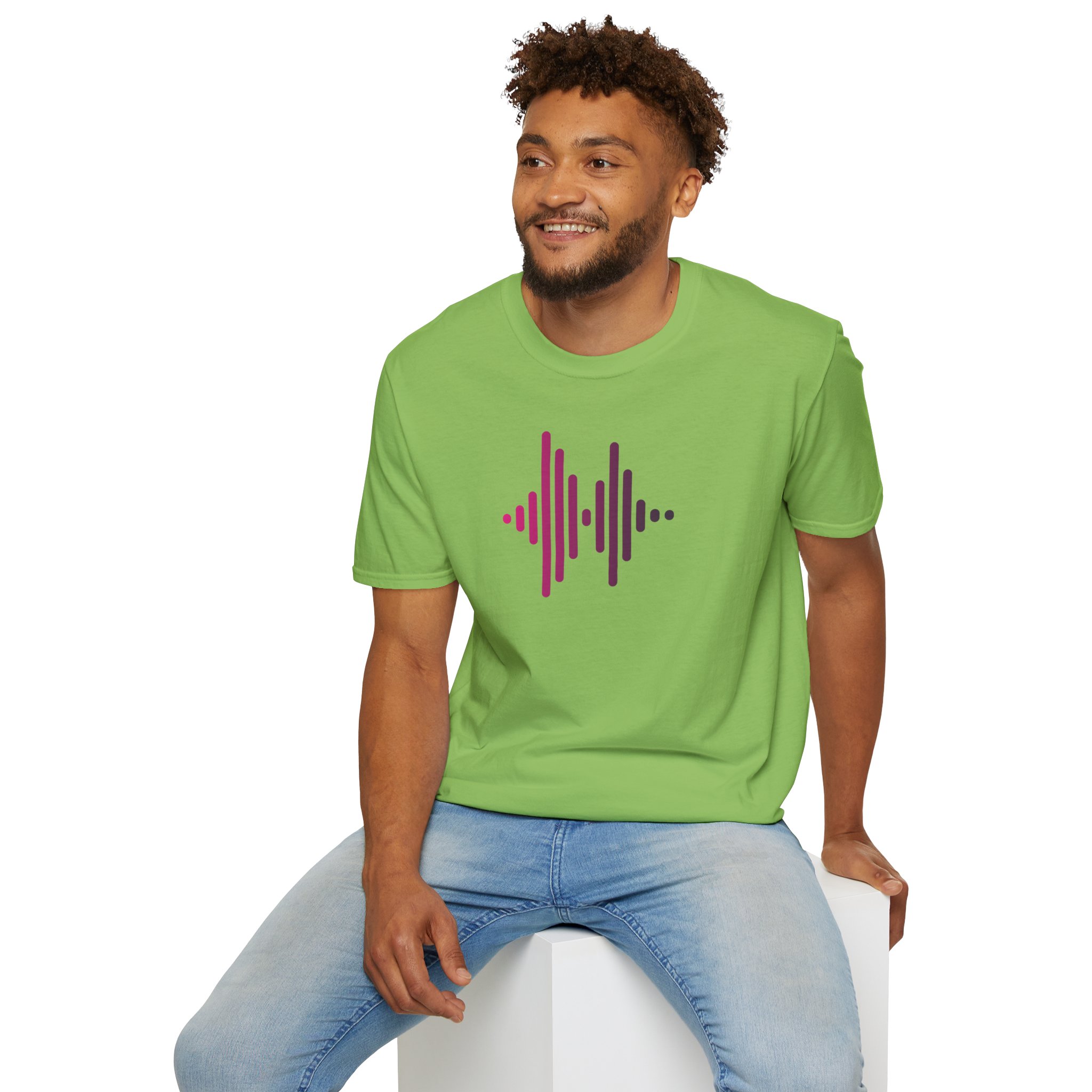 Audio Waveform Graphic Tee — Gradient Soundwave T-Shirt - Image 87
