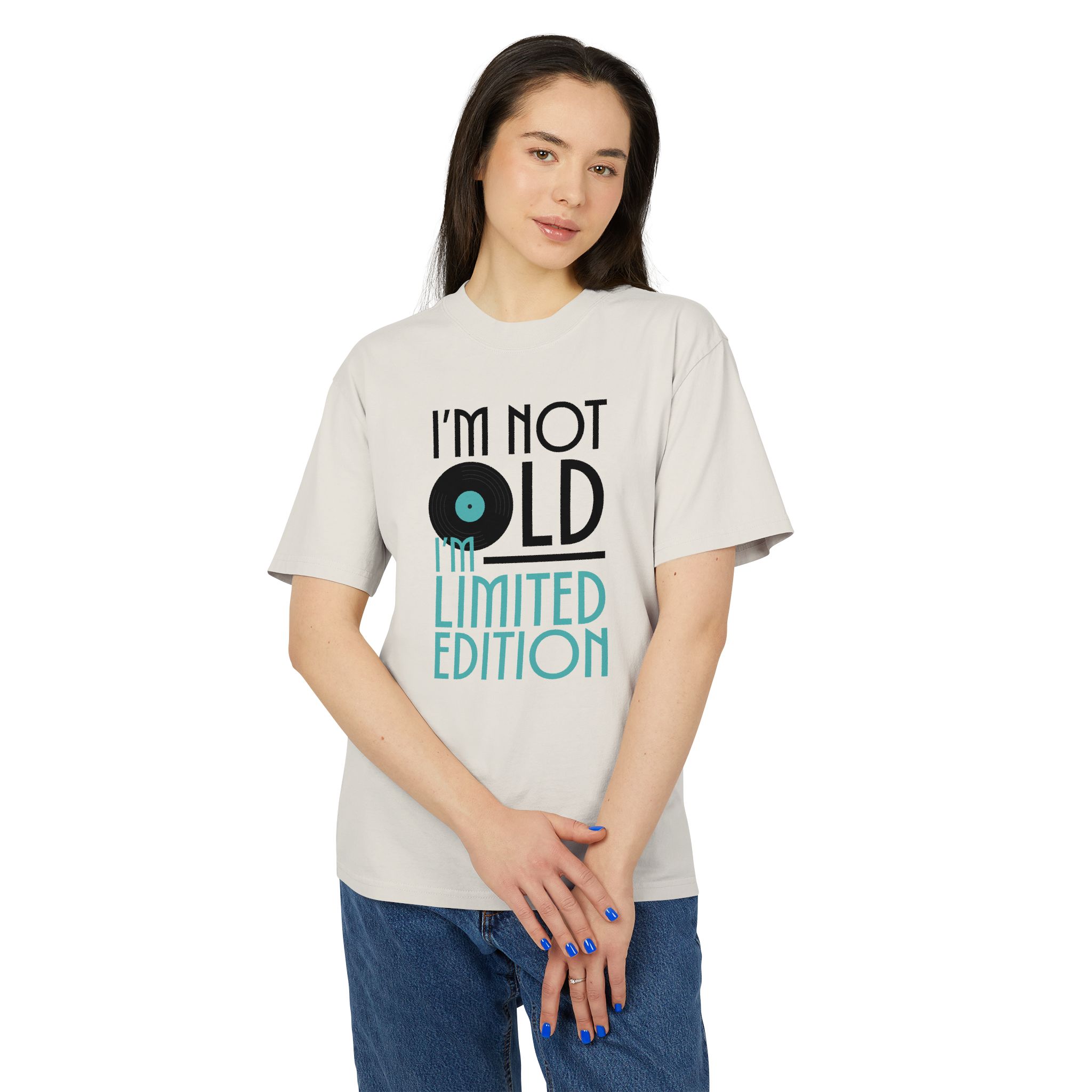 Vintage Vinyl-Inspired Unisex Heavy Faded Tee: 'I'm Not Old, I'm Limited Edition' - Image 7
