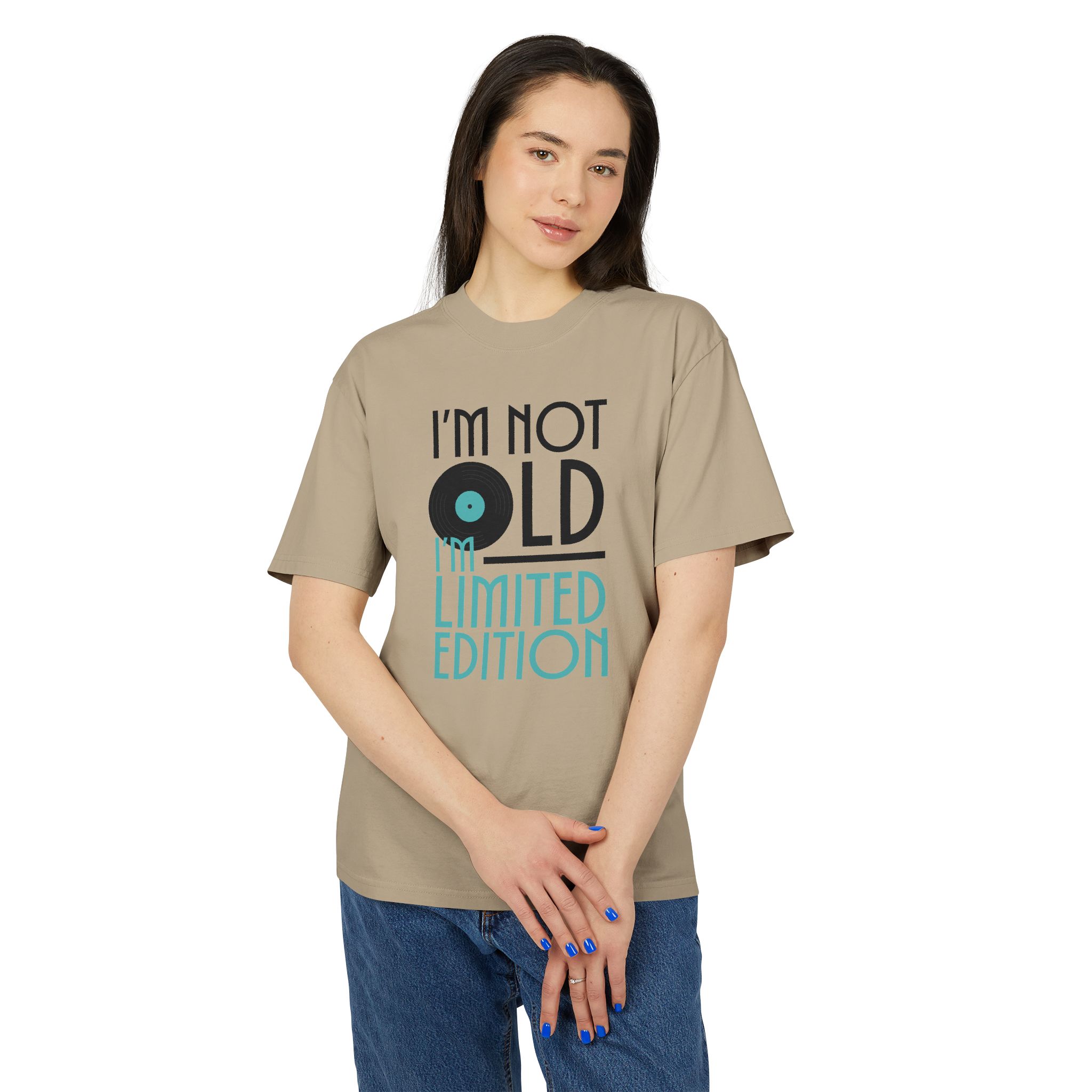 Vintage Vinyl-Inspired Unisex Heavy Faded Tee: 'I'm Not Old, I'm Limited Edition' - Image 11