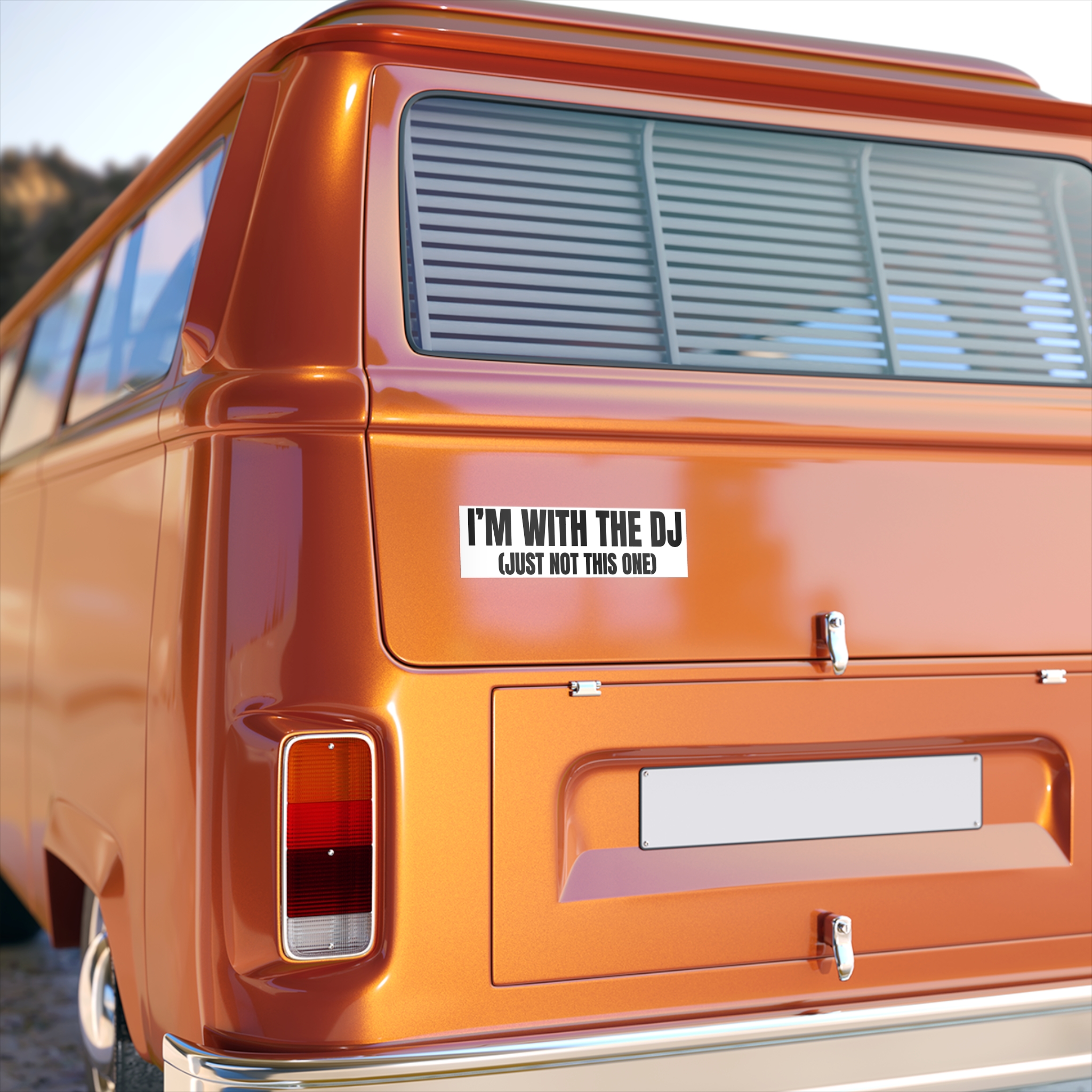 Funny DJ Bumper Sticker - I'm with the DJ (Just Not This One) - Image 2