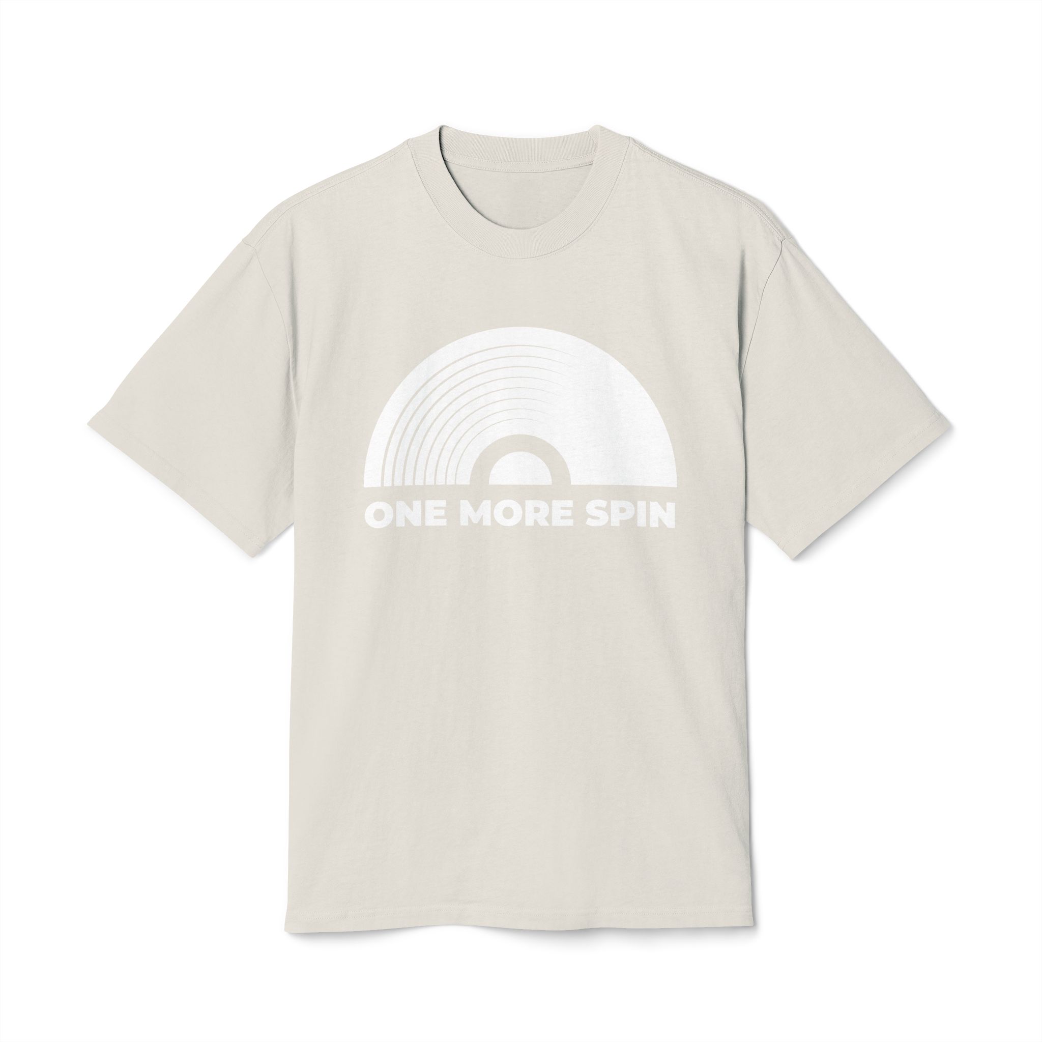Retro Music Vibe Unisex Heavy Faded Tee - 'One More Spin' - Image 5