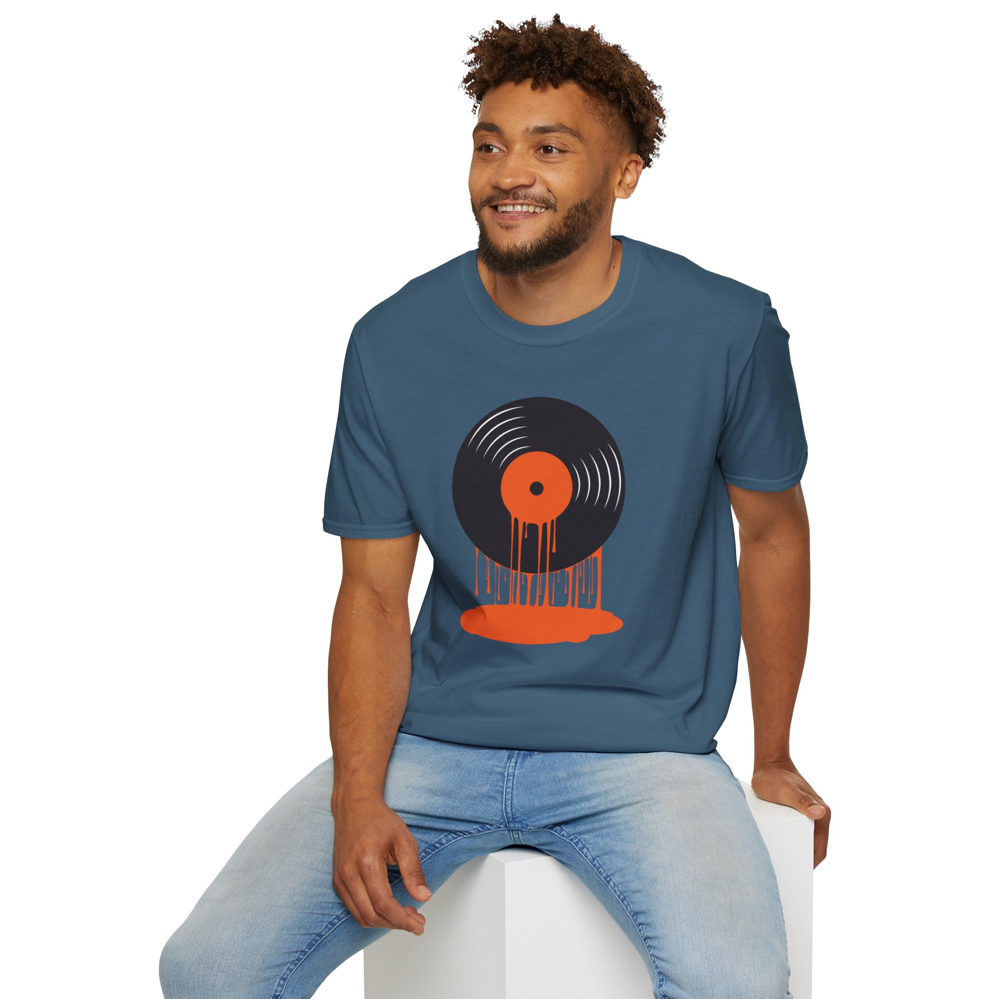 Vinyl Record Drip T-Shirt — Retro Music Tee - Image 1