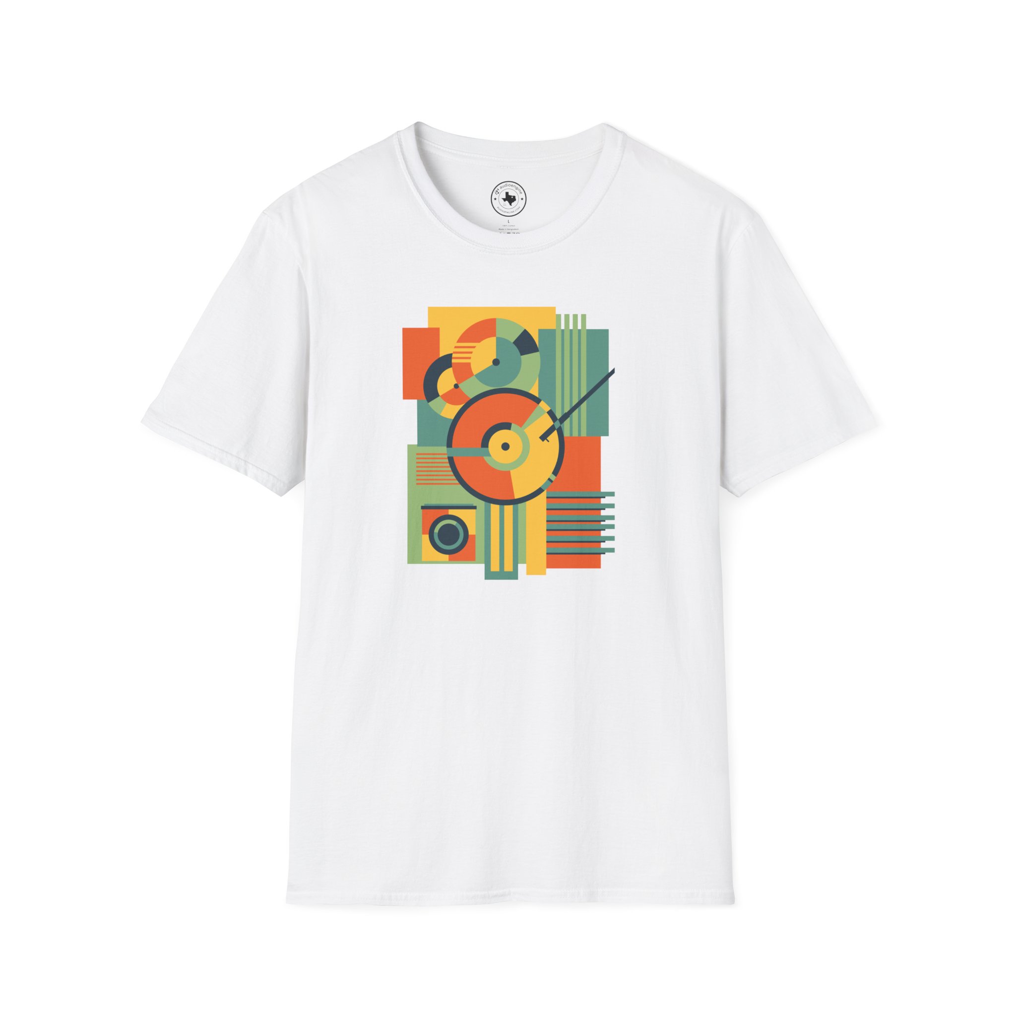 Retro Geometric Vinyl Record T-Shirt — Vintage Music Graphic Tee - Image 11