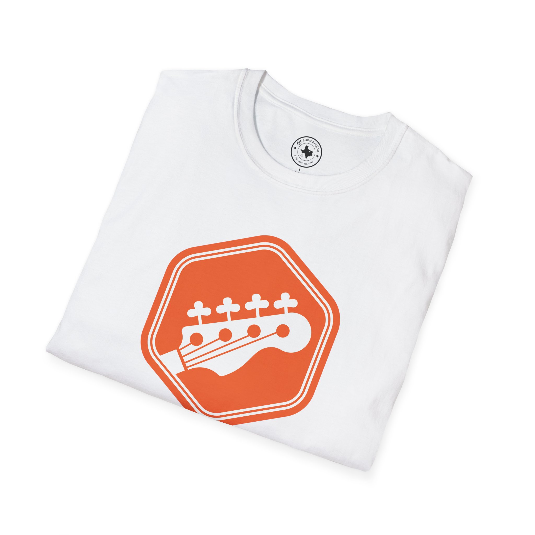 Orange Bass Guitar Badge T-Shirt — Retro Musician Tee for Bass Players - Image 13