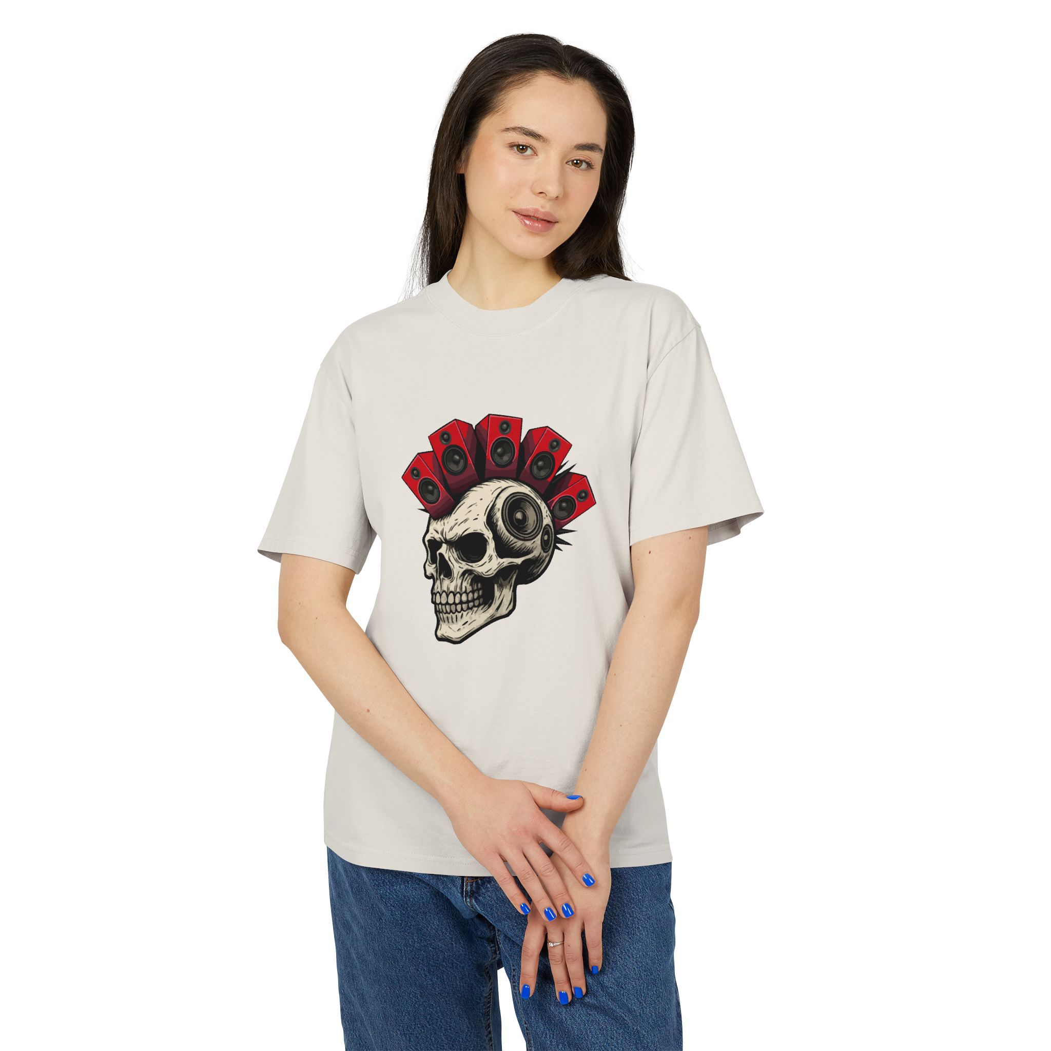 Faded Skull Music Tee - Unisex Retro Graphic T-Shirt - Image 7