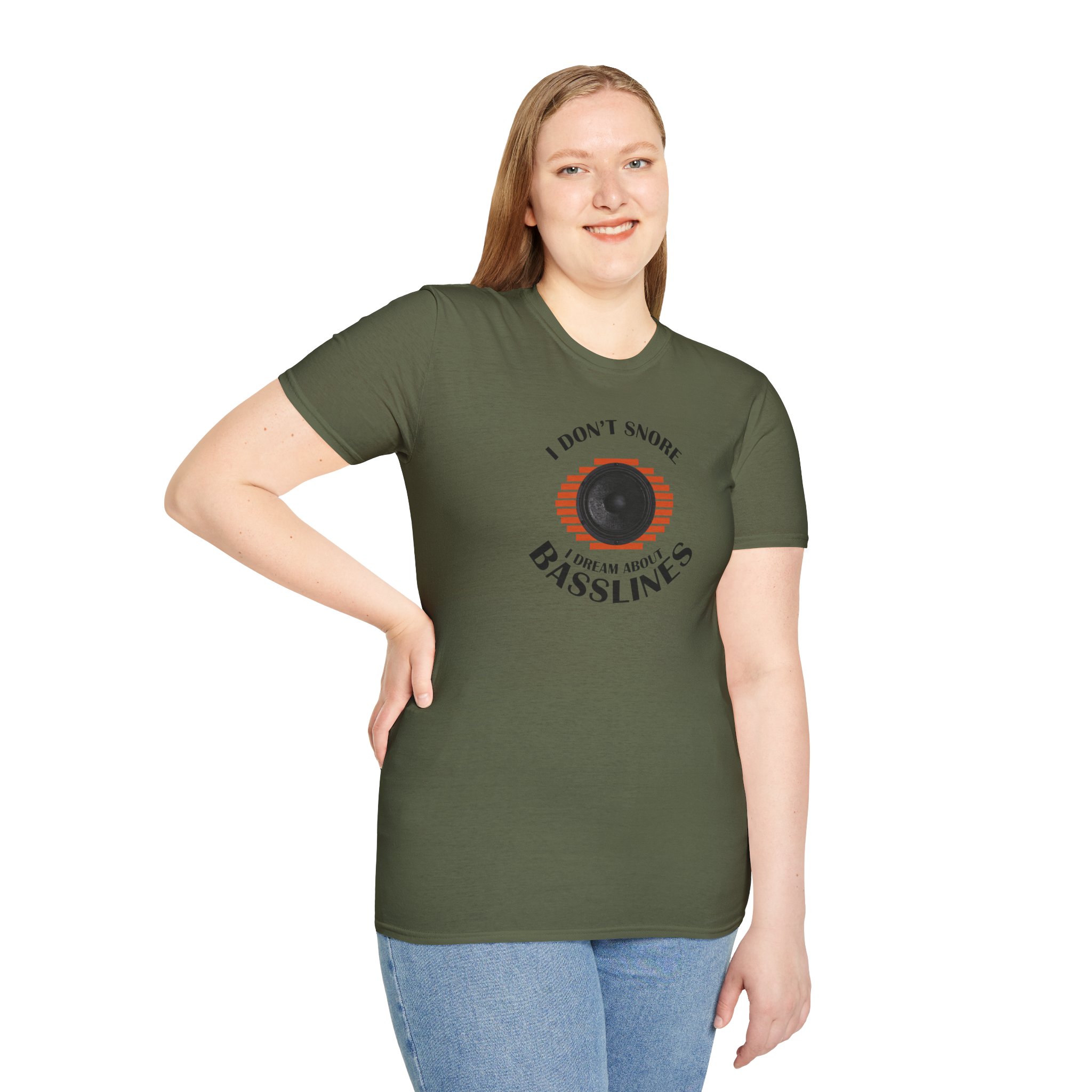 Basslines T-Shirt — “I Don't Snore, I Dream About Basslines” Music Lover Tee - Image 1