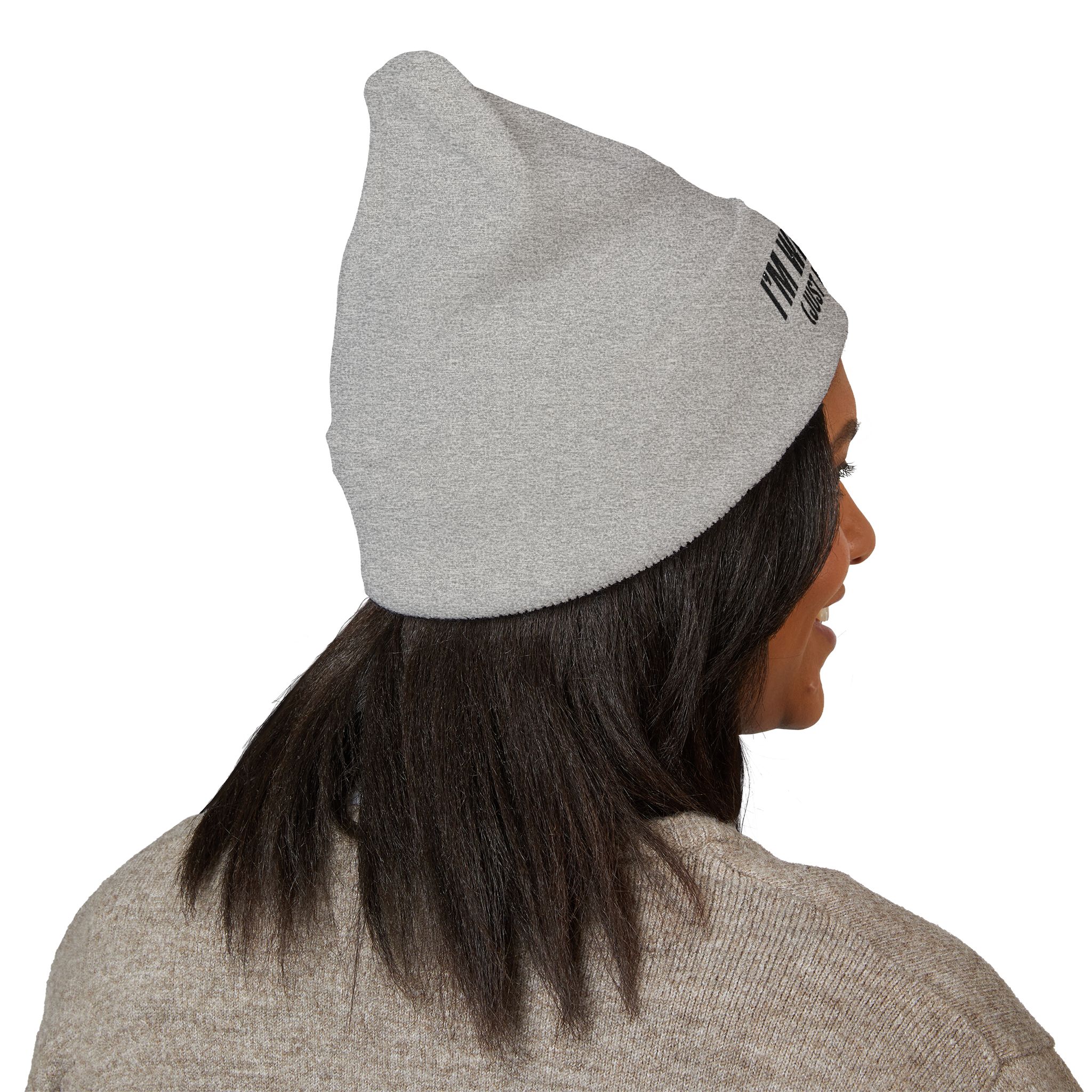 I'm With The DJ (Just Not This One) Embroidered Cuffed Beanie - Image 3