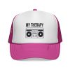 Trucker Cap — "My Therapy" Boombox Mesh Hat - Thumbnail Image 1