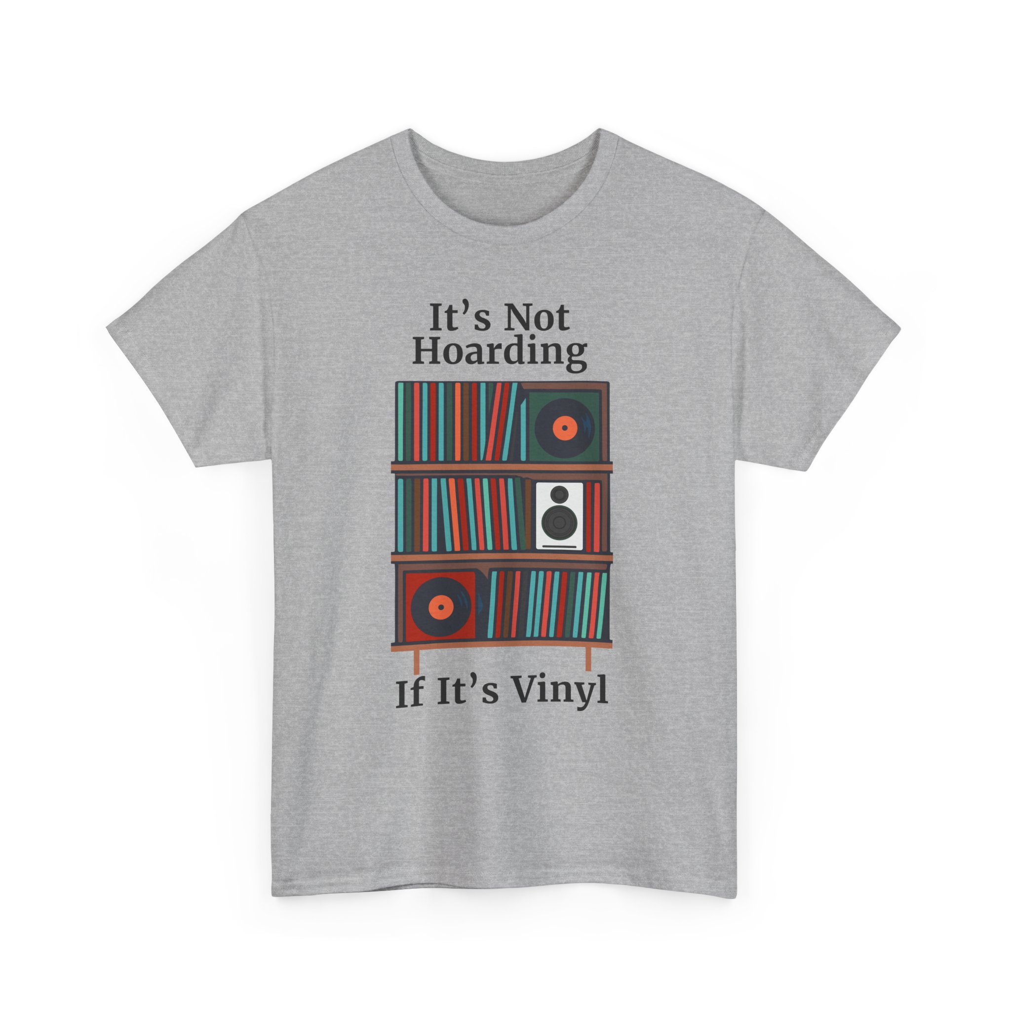Vinyl Lover's Tee, Music Enthusiast Shirt, Record Collector Gift, Unique Vinyl Print T-Shirt, It's Not Hoarding If It's Vinyl - Image 15