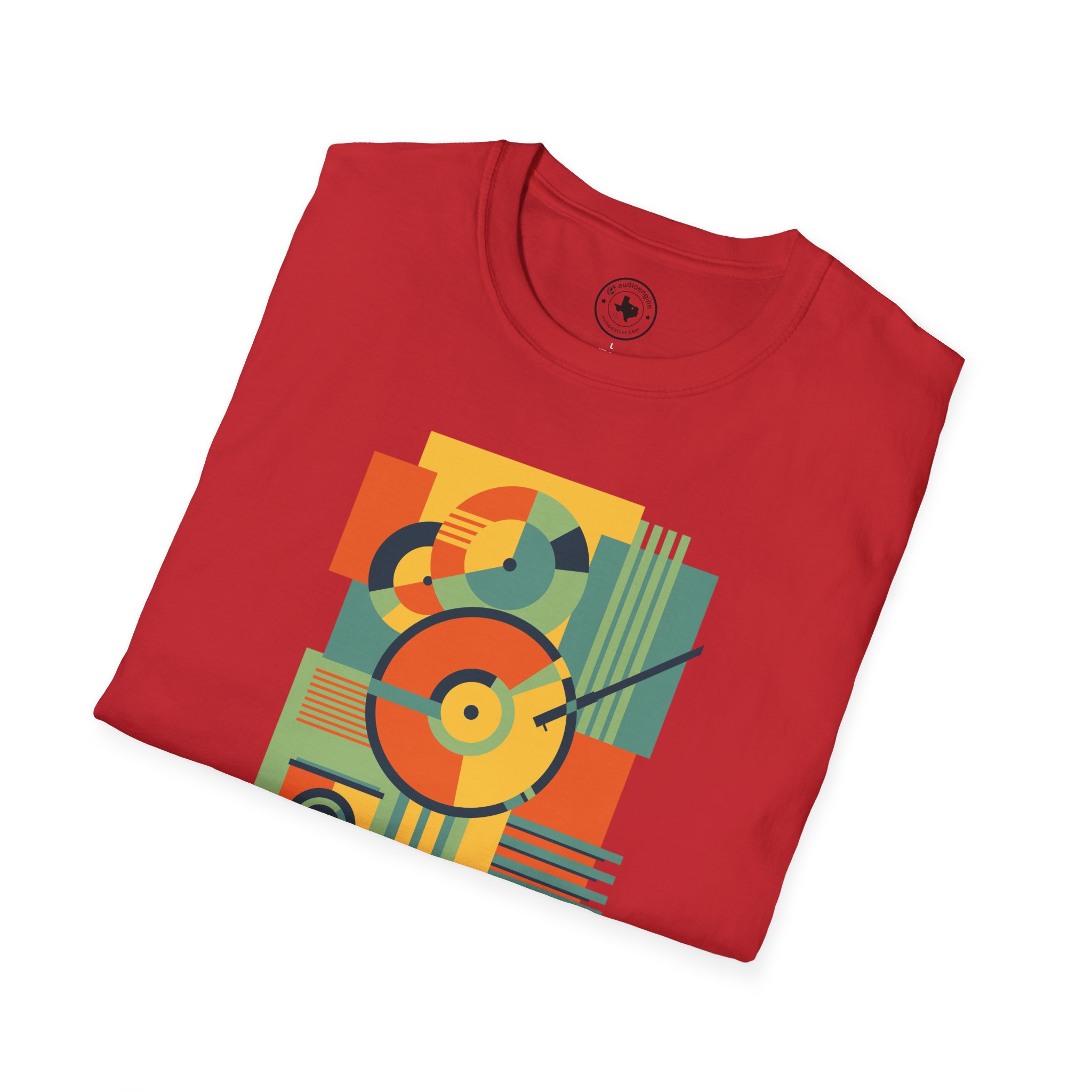 Retro Geometric Vinyl Record T-Shirt — Vintage Music Graphic Tee - Image 124