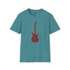 Electric Guitar Graphic T-Shirt — Red Psychedelic Music Tee - Thumbnail Image 82