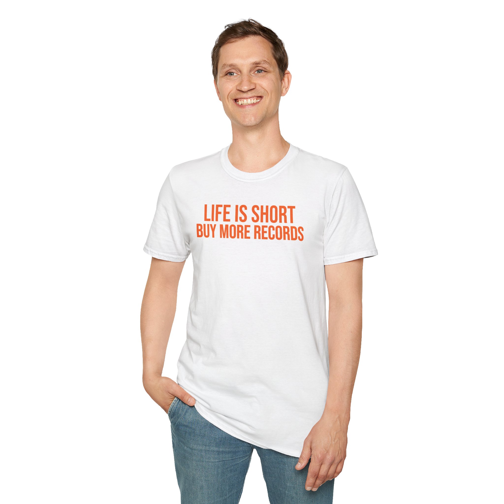 Life is Short Buy More Records T-Shirt - Image 6