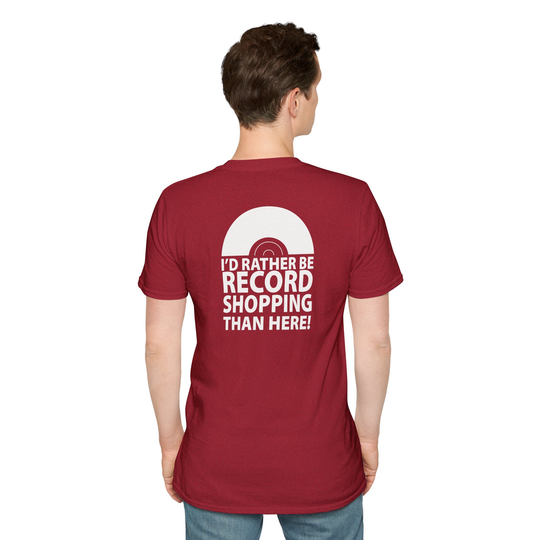Record Shopping T‑Shirt — “I’d Rather Be Record Shopping Than Here!” Vinyl Lover Tee - Image 6