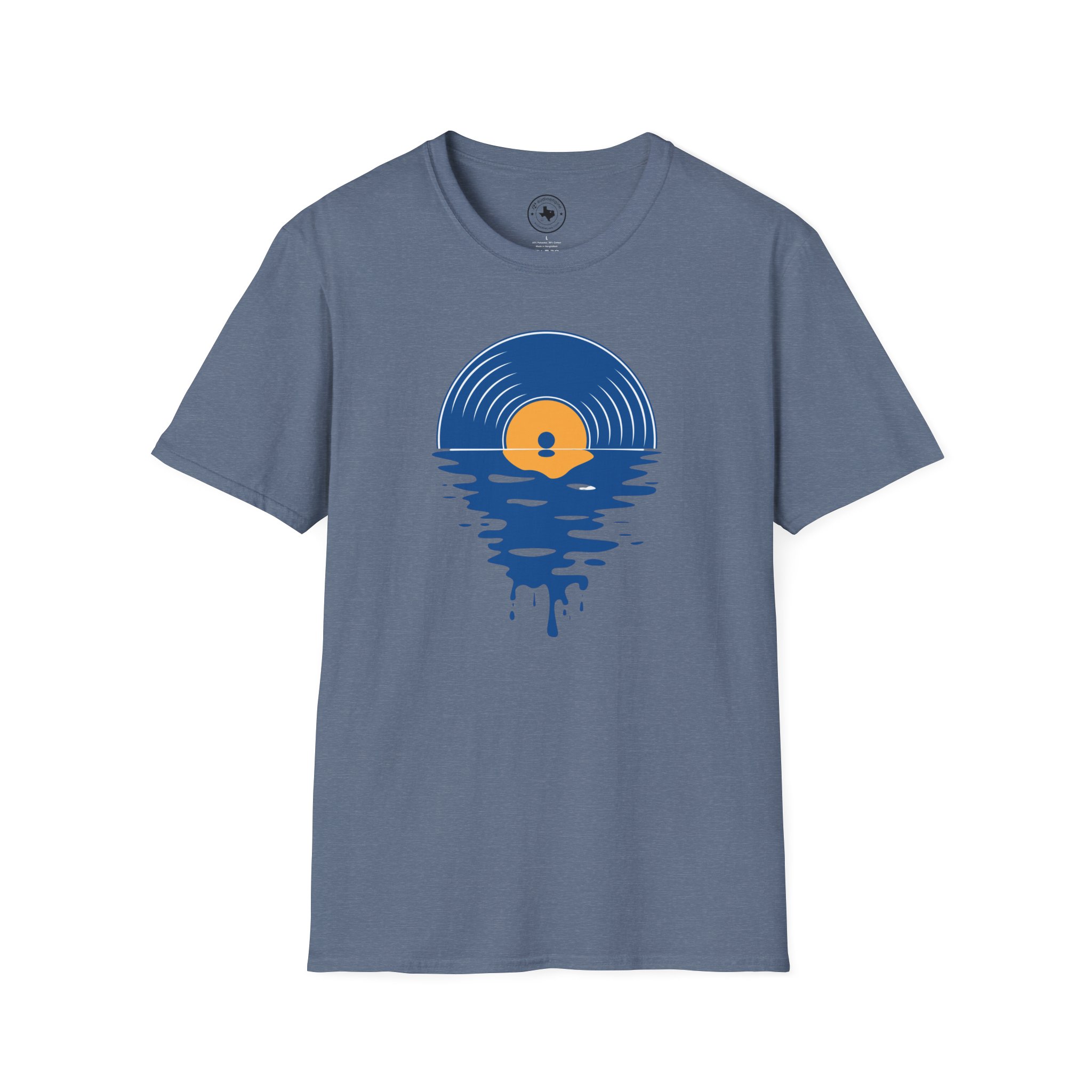 Sunset Vinyl Record T‑Shirt — Retro Music Lake Graphic Tee - Image 214
