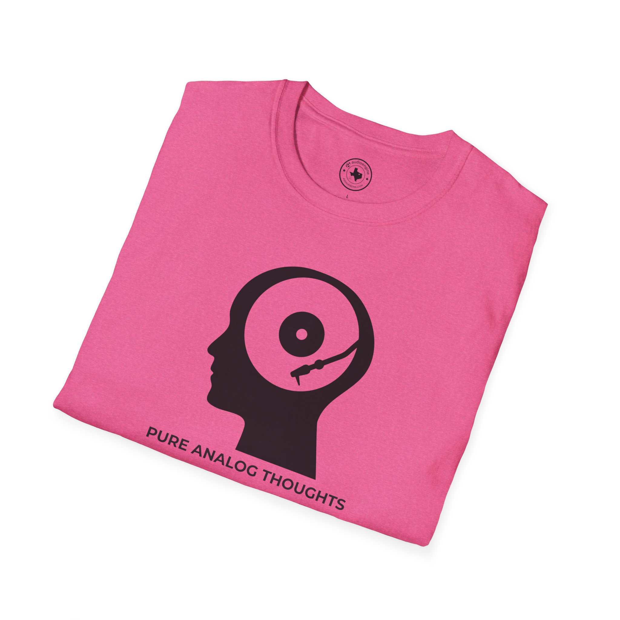 Analog Thoughts T-Shirt — 'Pure Analog Thoughts' Record Head Graphic Tee - Image 108
