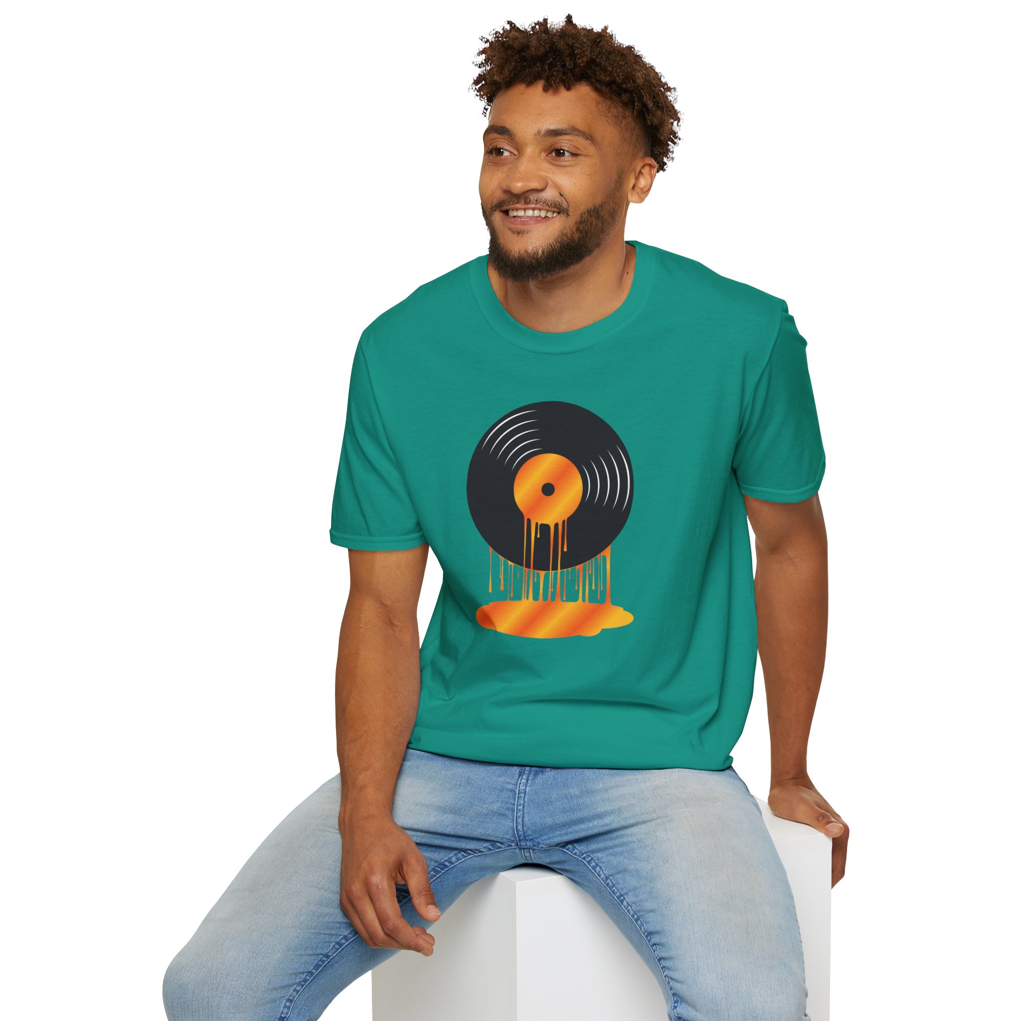 Melting Vinyl Record T-Shirt – Retro Music Tee - Image 88