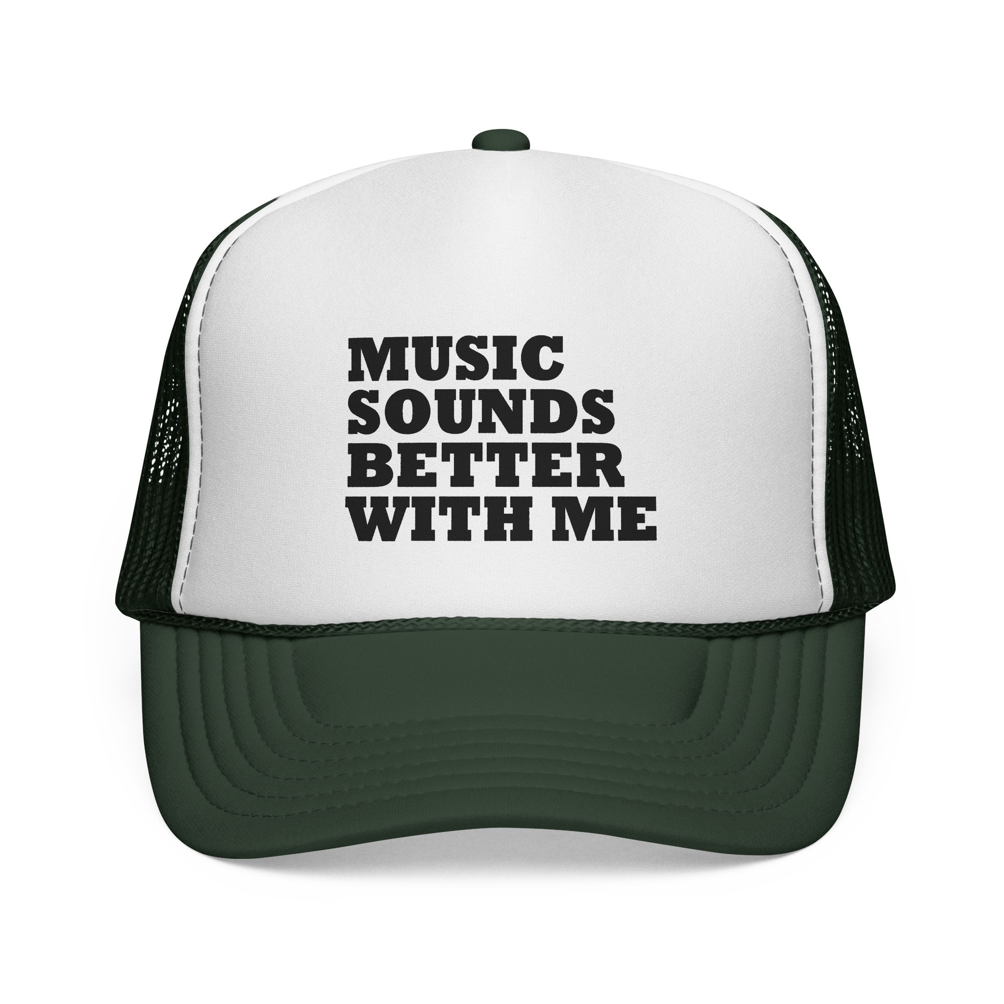 Music Vibe Trucker Cap - "Music Sounds Better With Me" - Image 1
