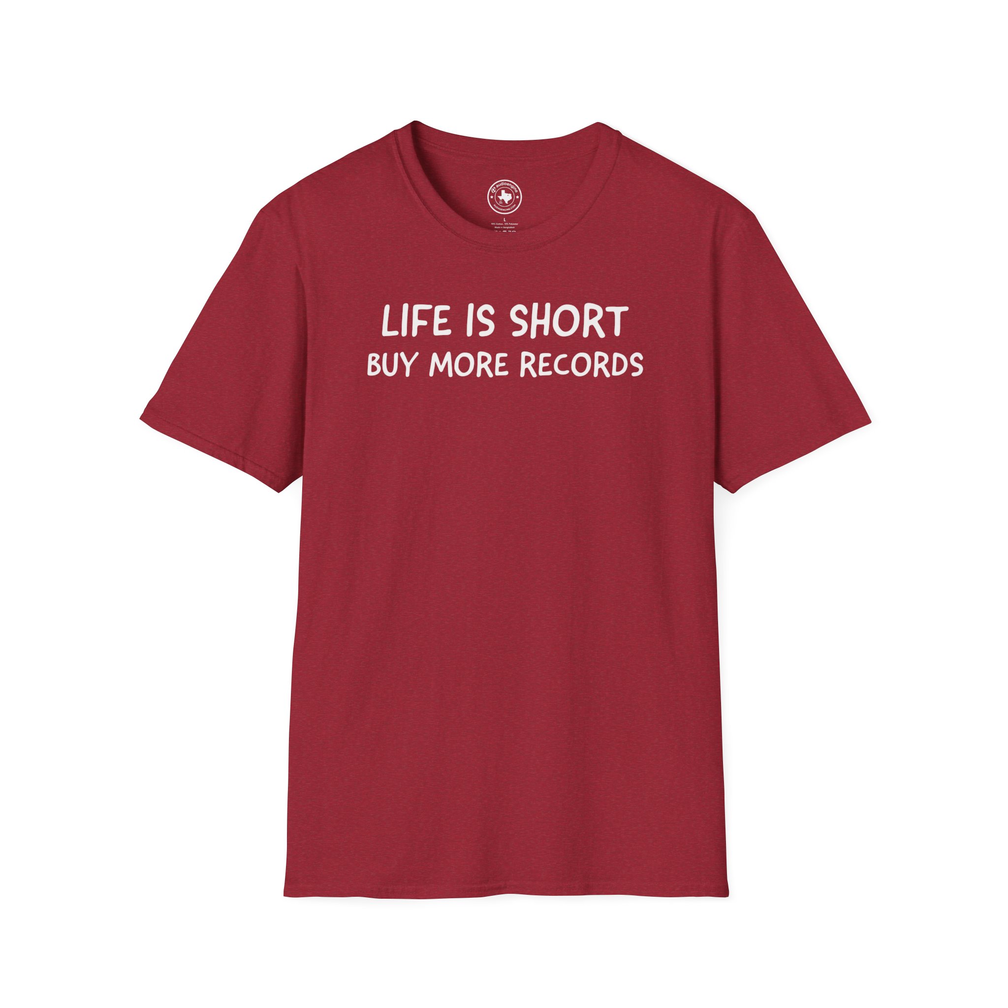 Life Is Short Buy More Records T-Shirt — Vinyl Lover Tee - Image 97