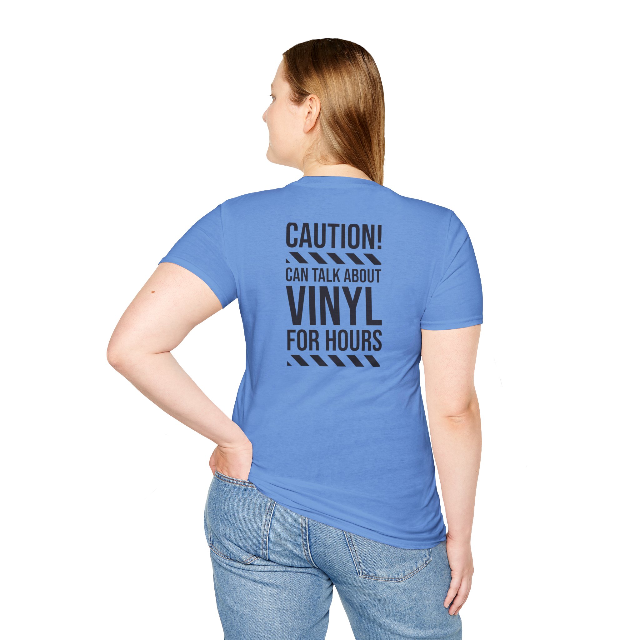 Vinyl Lover T-Shirt — "Caution! Can Talk About Vinyl For Hours" Graphic Tee - Image 89