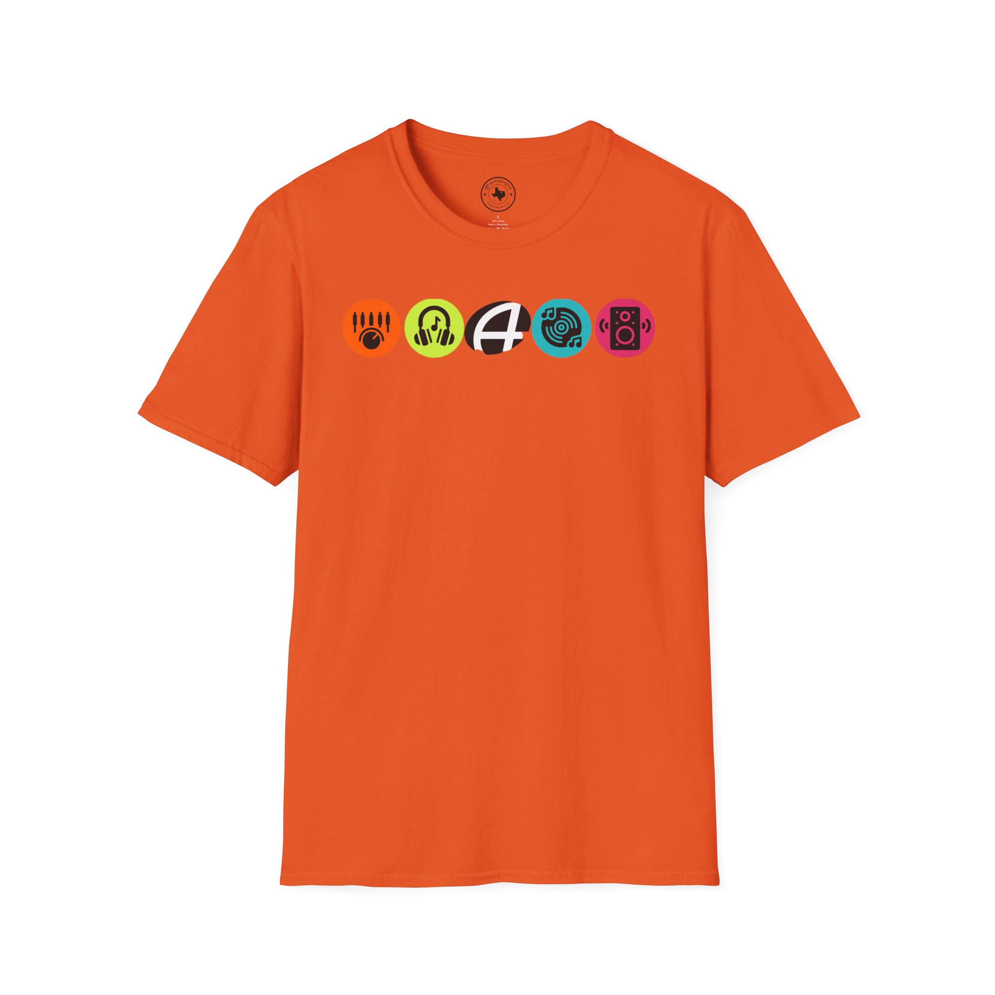Music Icon Row T-Shirt — Colorful Band Equipment Graphic Tee - Image 37