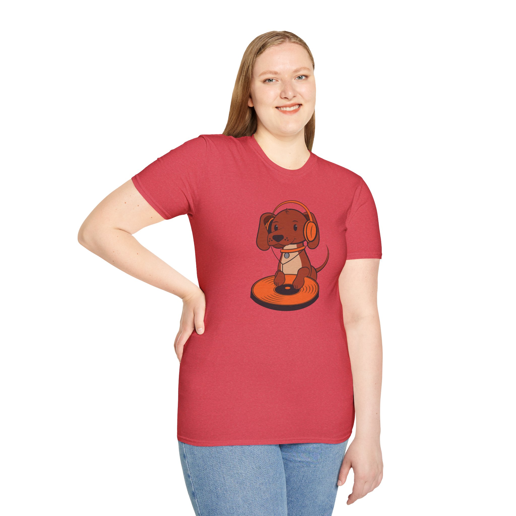 DJ Dachshund Tee — Cute Dog with Headphones Graphic T-Shirt - Image 135
