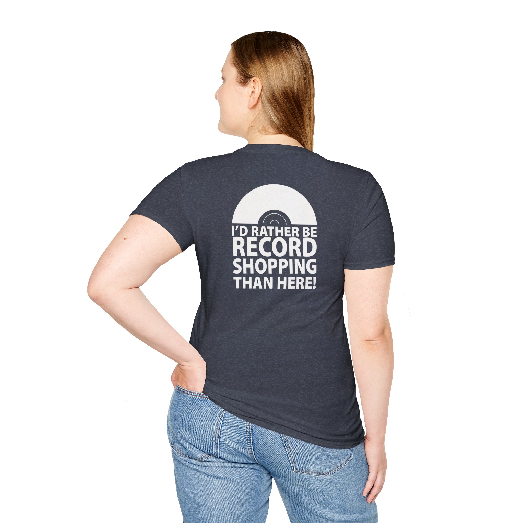 Record Shopping T‑Shirt — “I’d Rather Be Record Shopping Than Here!” Vinyl Lover Tee - Image 154