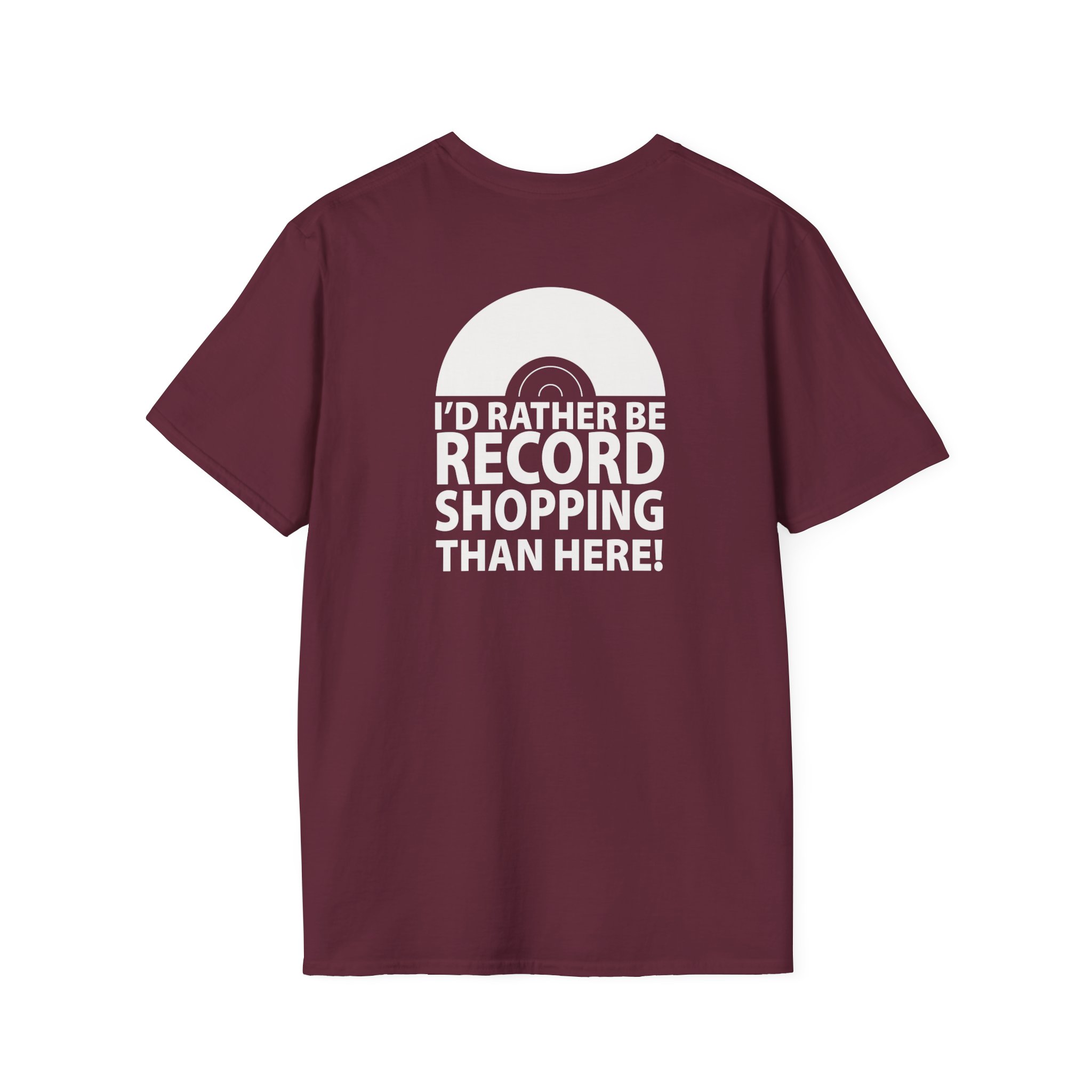 Record Shopping T‑Shirt — “I’d Rather Be Record Shopping Than Here!” Vinyl Lover Tee - Image 103