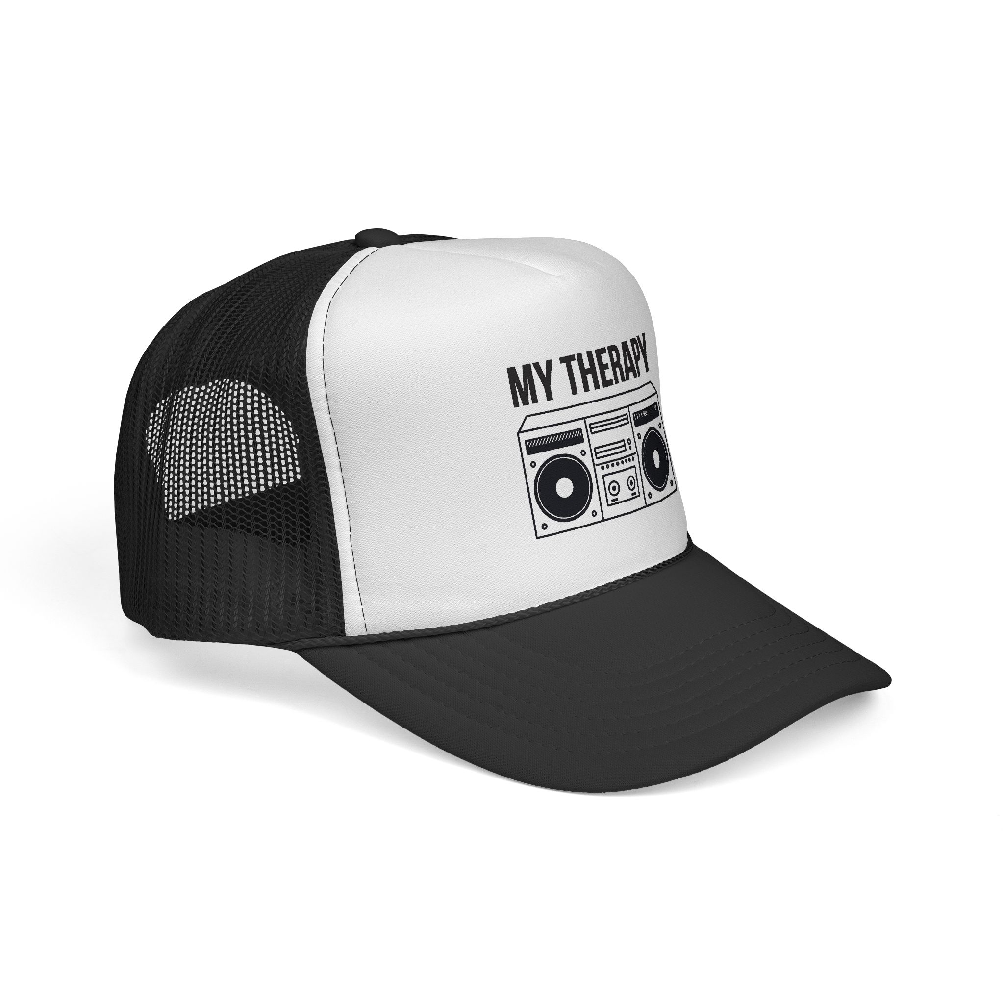Trucker Cap — "My Therapy" Boombox Mesh Hat - Image 27