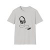 Music Lover Unisex Softstyle T-Shirt with Headphones Design - Thumbnail Image 13