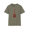 Electric Guitar Graphic T-Shirt — Red Psychedelic Music Tee - Thumbnail Image 2