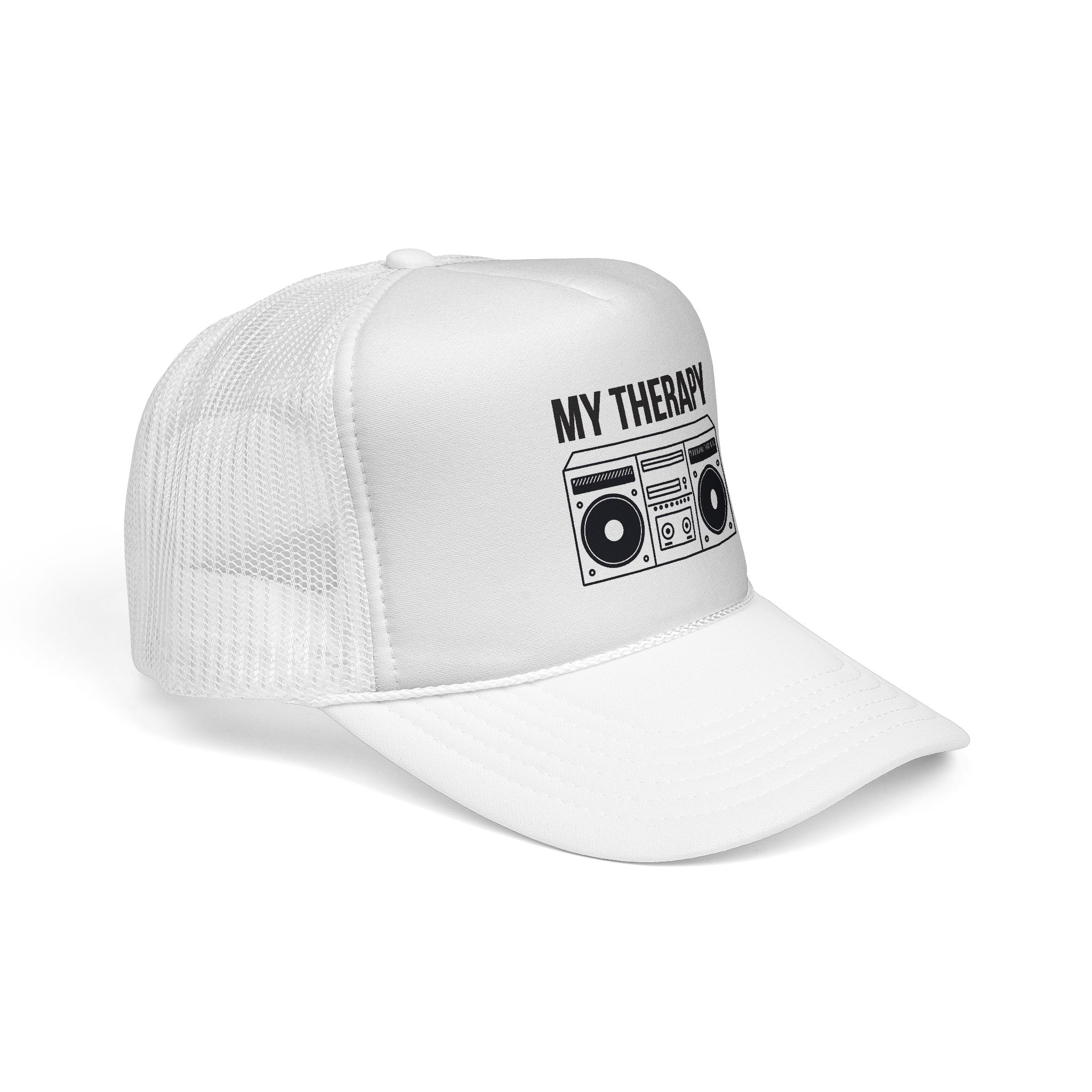 Trucker Cap — "My Therapy" Boombox Mesh Hat - Image 47