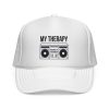 Trucker Cap — "My Therapy" Boombox Mesh Hat - Thumbnail Image 1