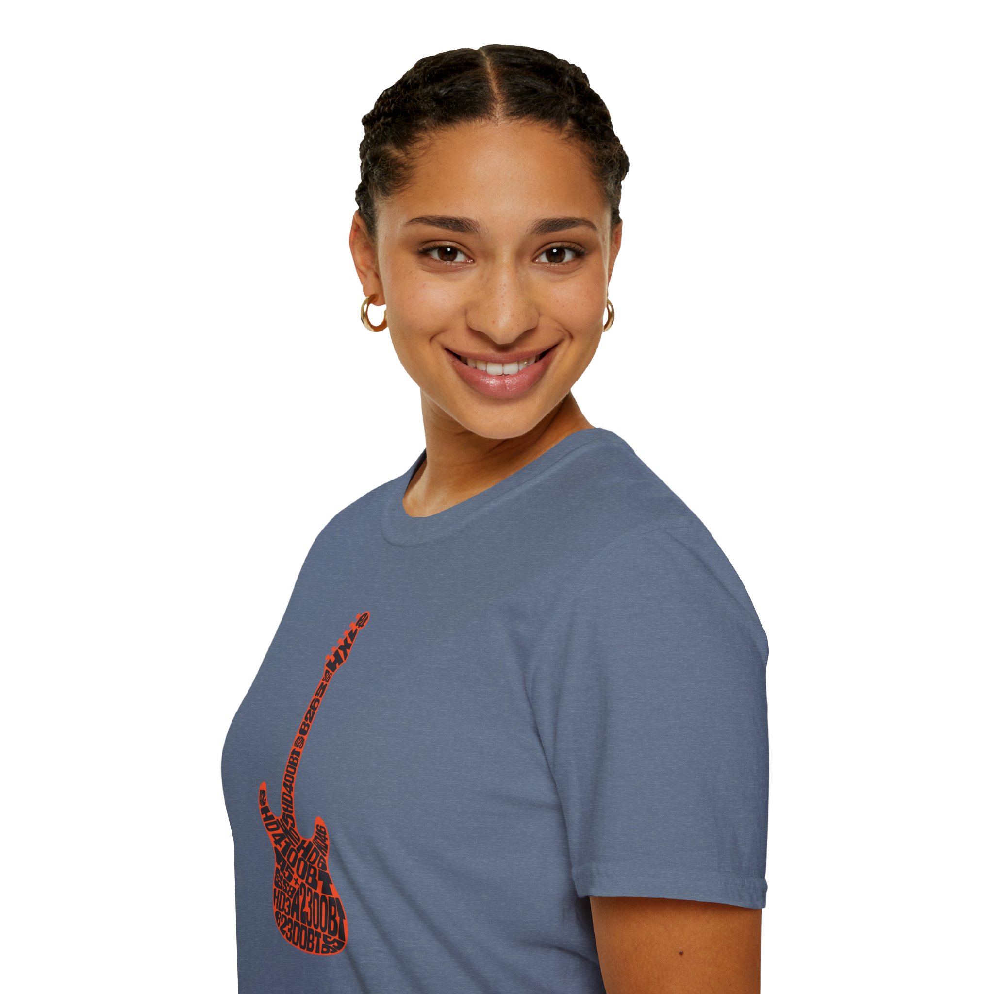 Electric Guitar Graphic T‑Shirt — Red Pattern Rock Music Tee - Image 117