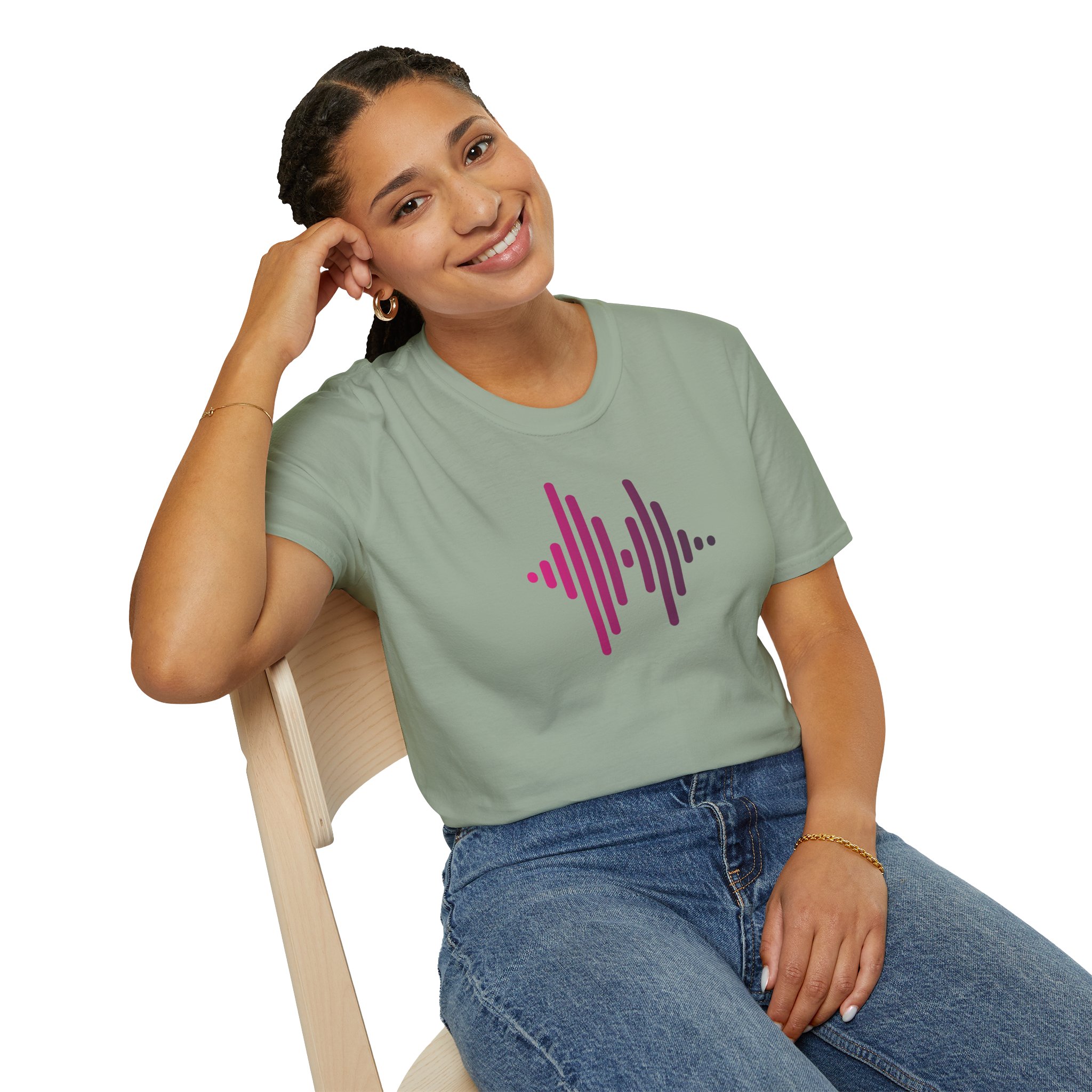 Audio Waveform Graphic Tee — Gradient Soundwave T-Shirt - Image 80
