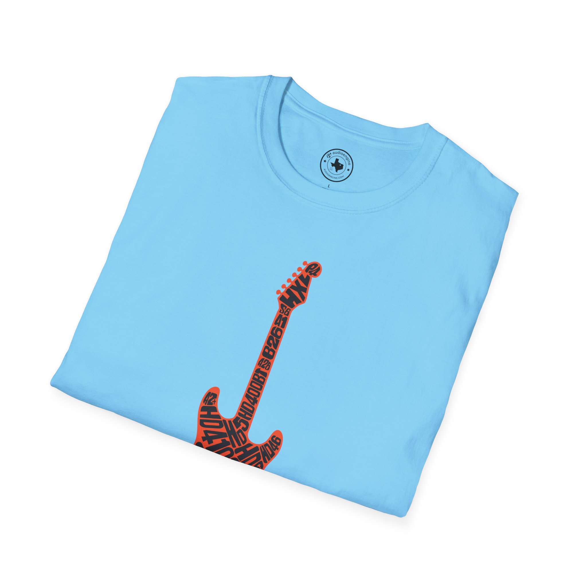 Electric Guitar Graphic T-Shirt — Red Psychedelic Music Tee - Image 94